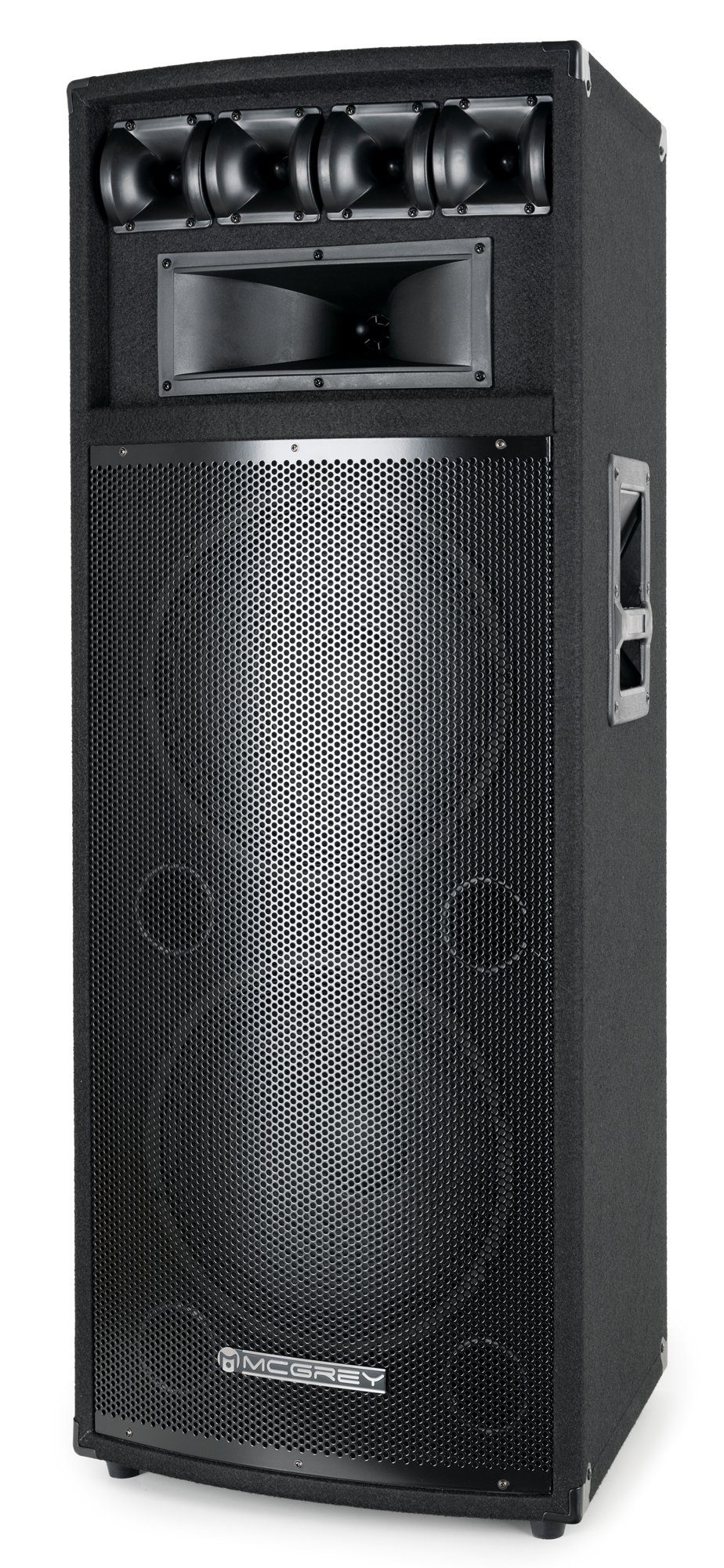 McGrey PowerDJ 2-Etagen DJ PA Box Tower Party-Lautsprecher (N/A, 200 W, 2x 30cm (12 zoll) Subwoofer 2-Wege System, Holzgehäuse)