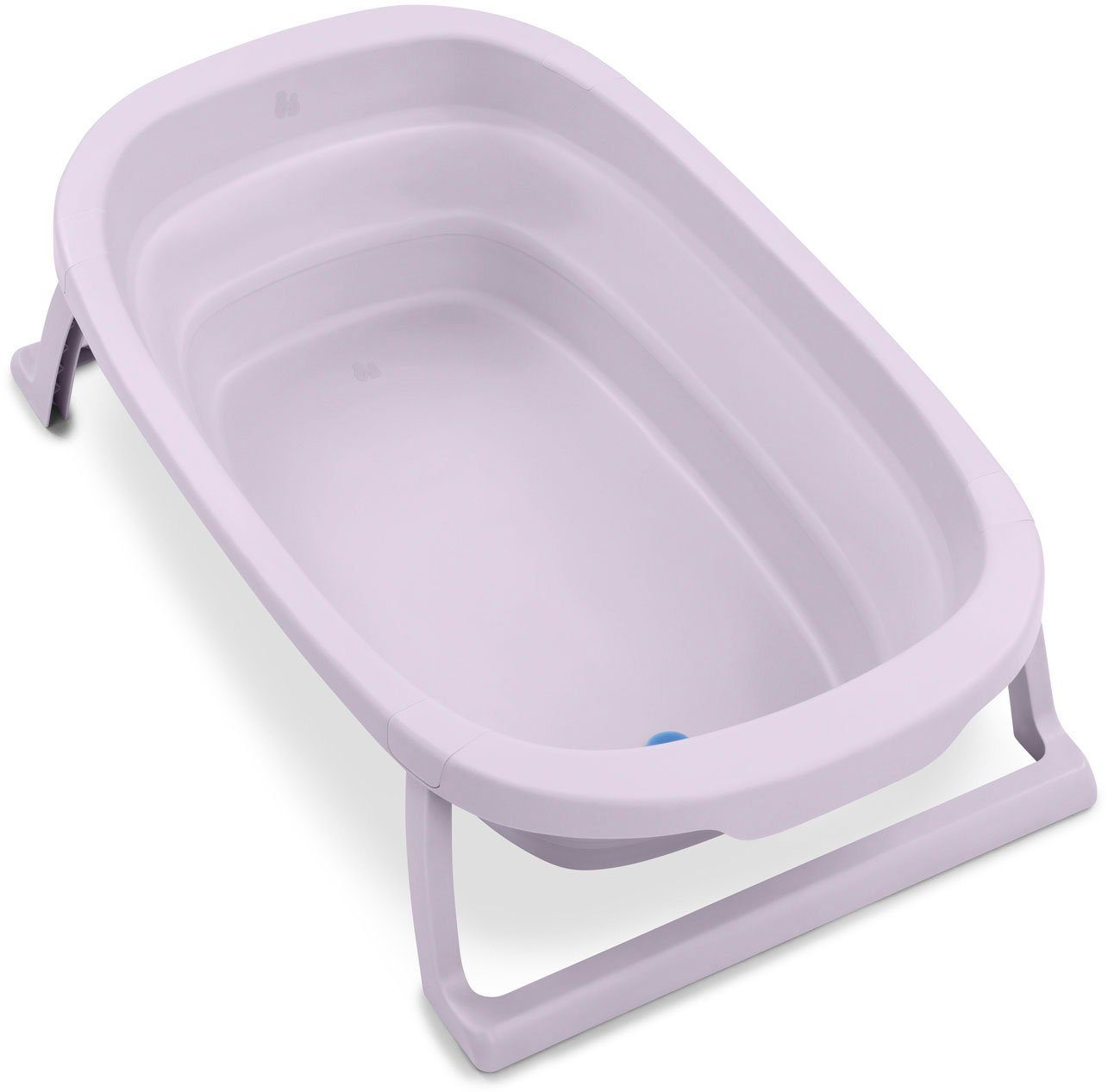 Babybadewanne Lavender, mit Hauck Ablaufstopfen Wassertemperaturmessung N Fold am Faltbadewanne Wash M,