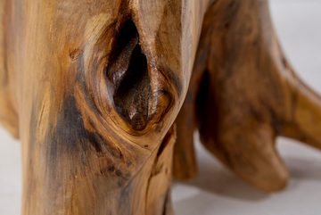 riess-ambiente Beistelltisch ROOT 40cm natur, Massivholz · Handarbeit · Nachttisch · Hocker · Teakholz