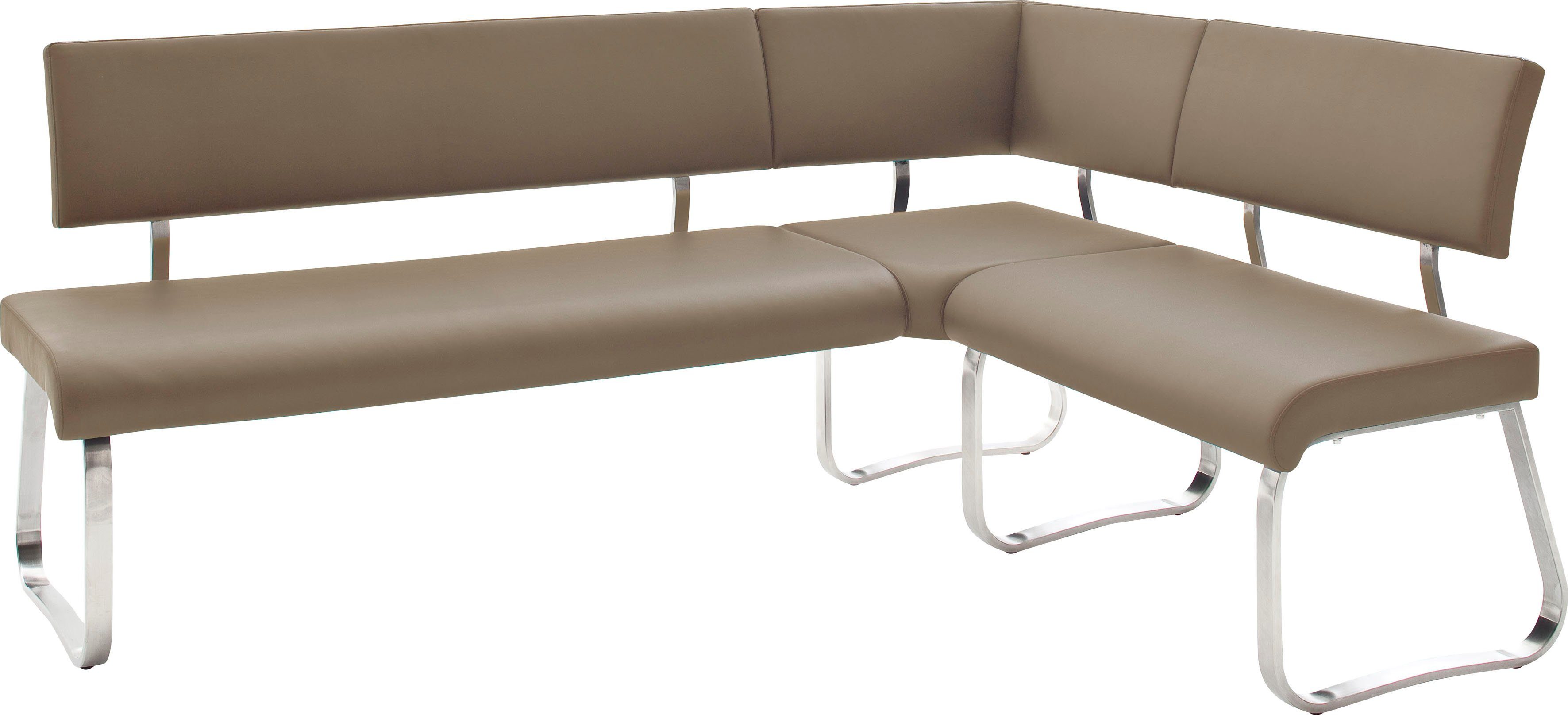 MCA furniture Eckbank Arco, Eckbank frei im Raum stellbar, Breite 200 cm, belastbar bis 500 kg Cappuccino