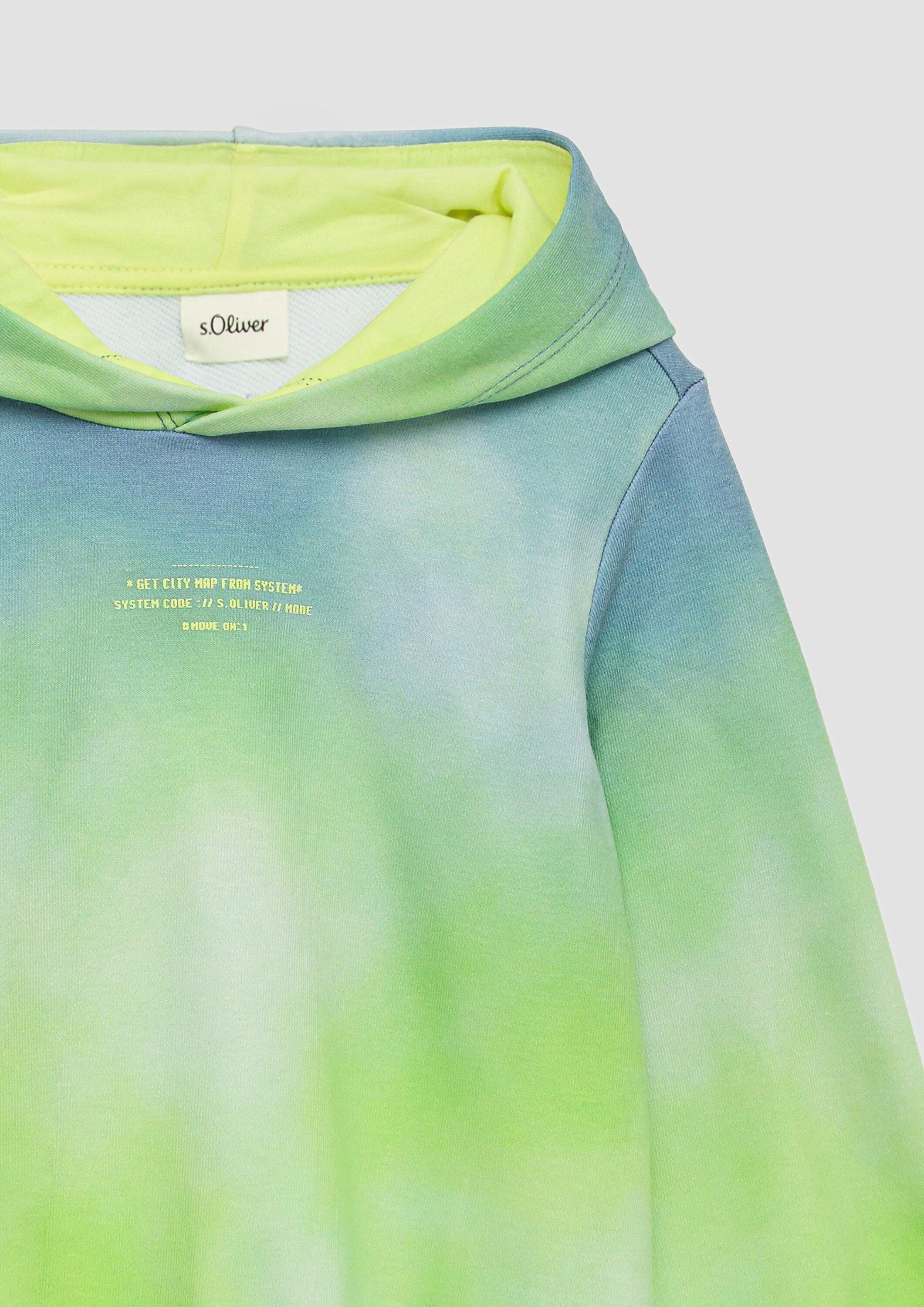 s.Oliver Sweatshirt Sweatshirt Sweatshirt mit Kapuze und Farbverlauf