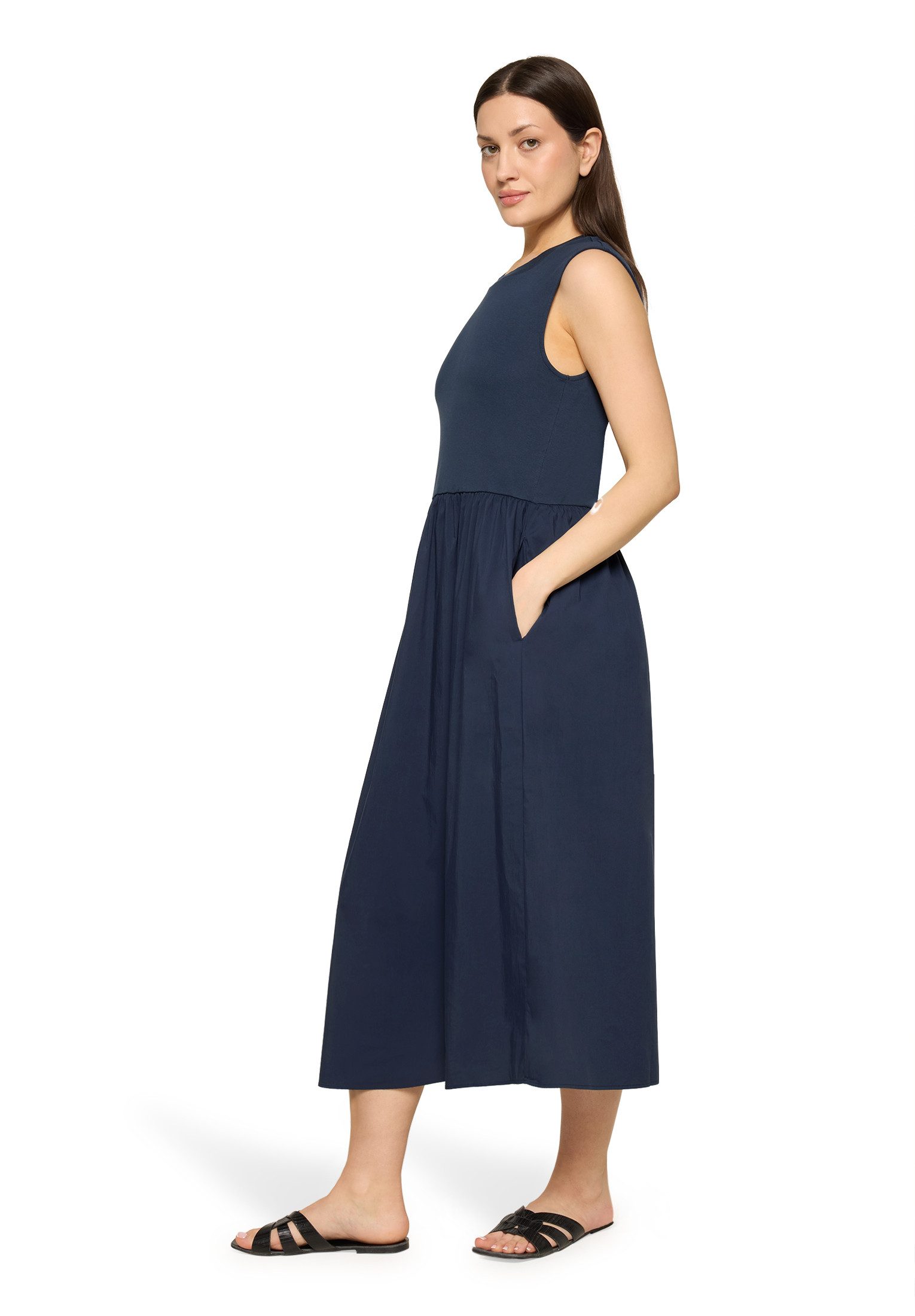Cartoon Druckkleid Damen mit Eingrifftaschen
