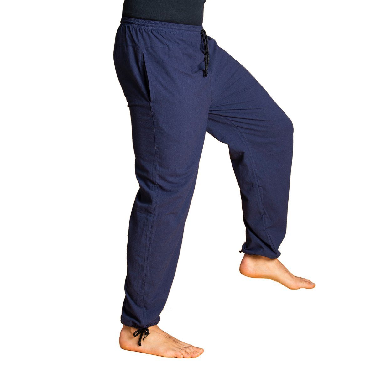 PANASIAM Stoffhose E-Pants leichte Unisex Bundhose aus weicher Baumwolle für Damen und Herren Freizeithose mit Tunnelzug Relaxhose bequeme Sommerhose