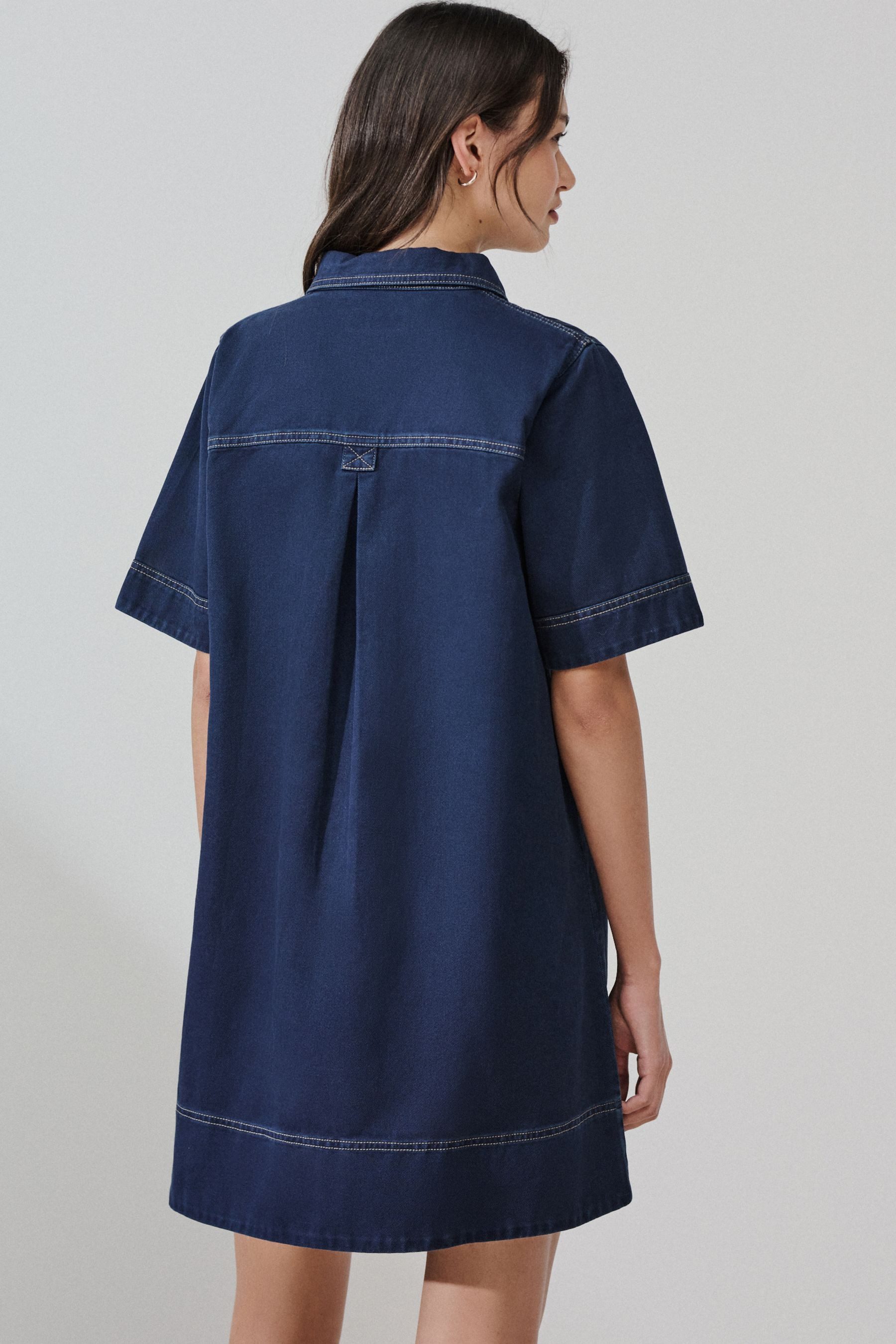 Next Hemdblusenkleid Hemdblusenkleid aus Twill (1-tlg)