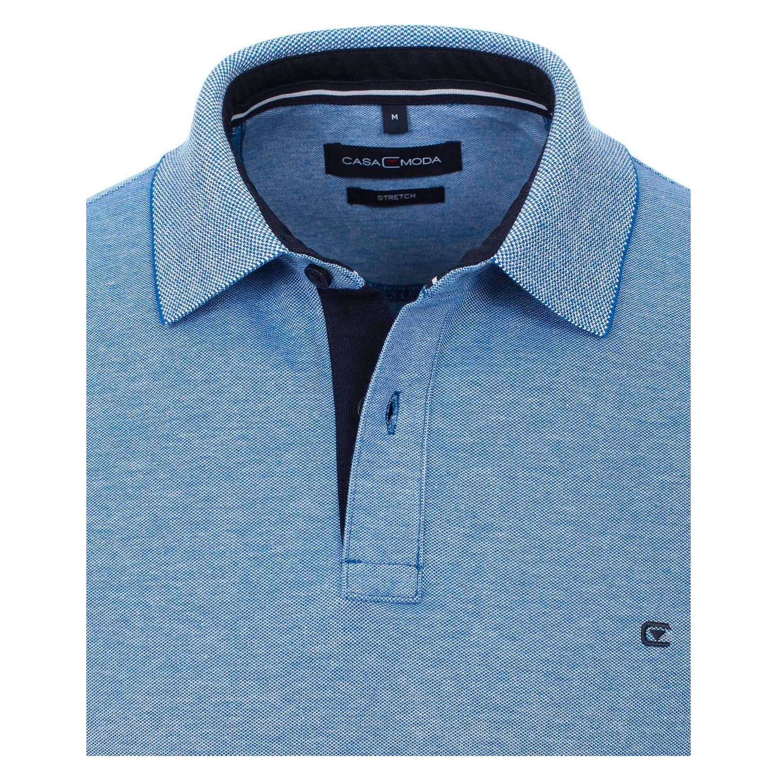CASAMODA Poloshirt CasaModa Stretch-Poloshirt XXL hellblau melange