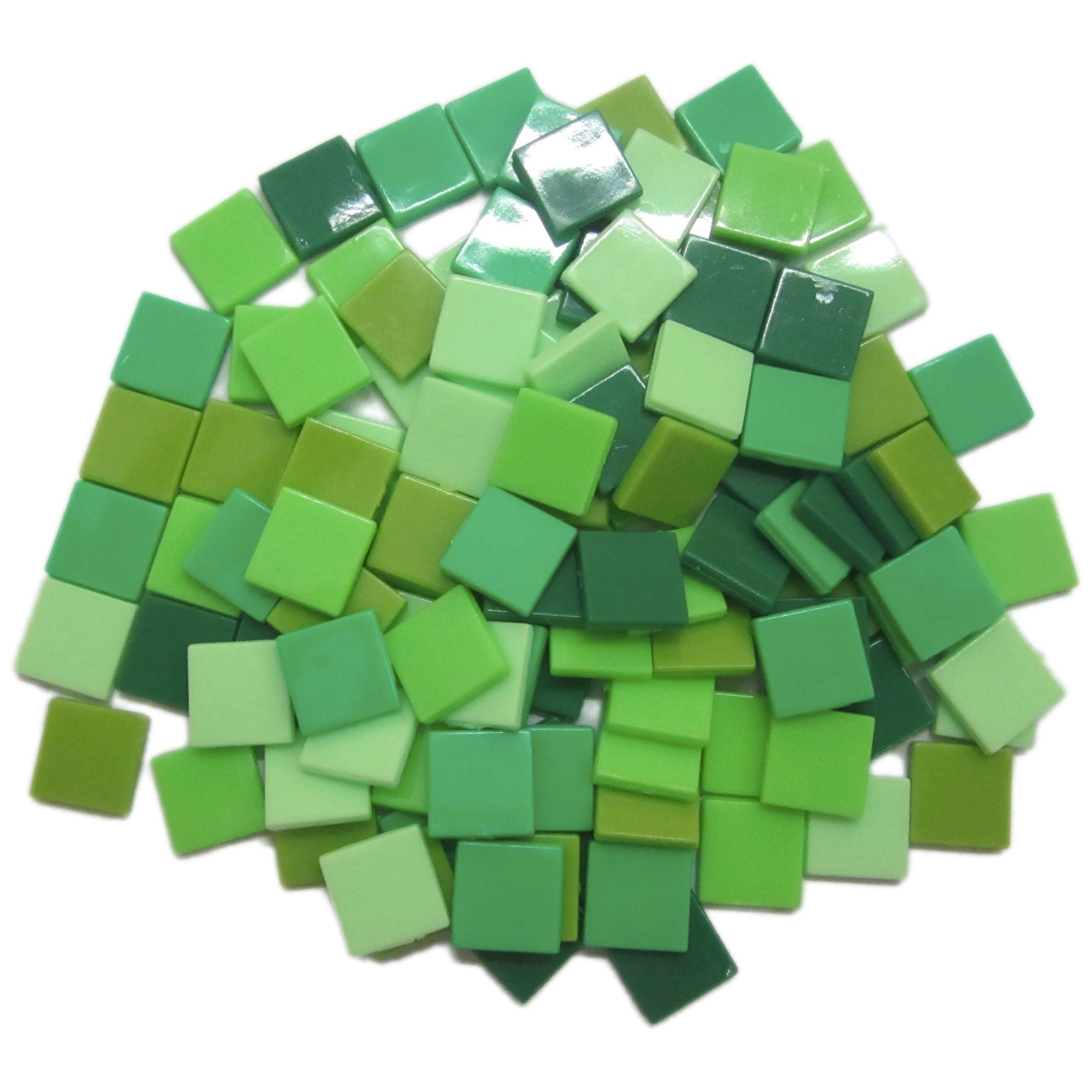 Armena Mosaikfliesen Acrylstein Acrylmosaikfliesen 10 x 10 mm 70g/Box Farbenmischung, Acryl 1x1, Grün mixes