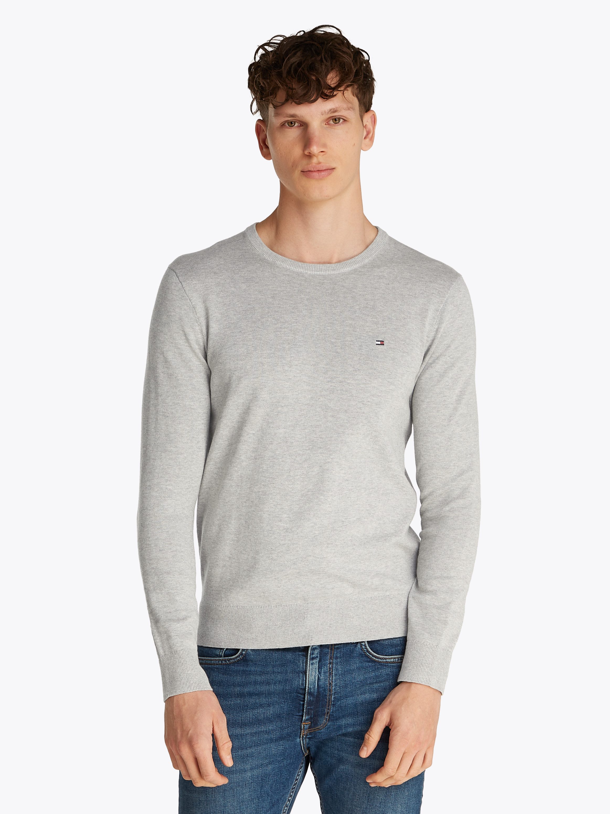 Tommy Hilfiger Rundhalspullover ESSENTIAL COTTON CREW NECK 100% Baumwolle C günstig online kaufen
