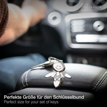 FABACH Schlüsselanhänger Schutzengel Smile mit Lenkrad - Geschenk Glücksbringer Autofahrer