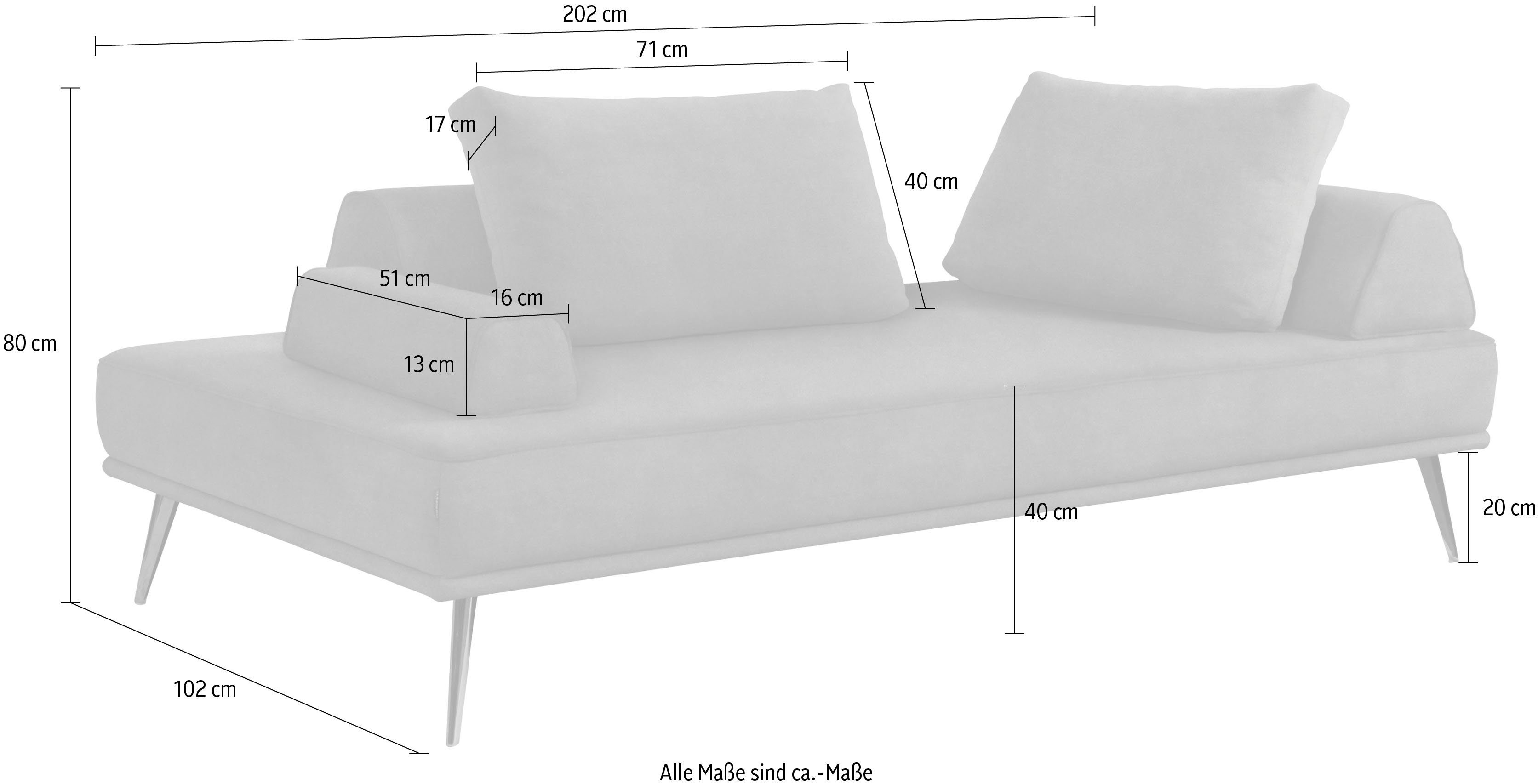 Recamiere Stützkissen furninova Rückenkissen, und 1 inklusive Armlehnkissen 2 Alexa Daybed Daybed, 2