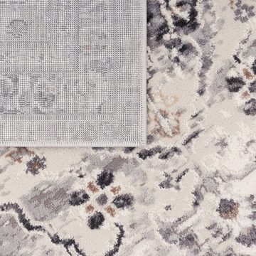 Teppich Wohnzimmer Teppich Kurzflor Umrandung Blumen Marokkanisch, TT Home, Läufer, Höhe: 12 mm