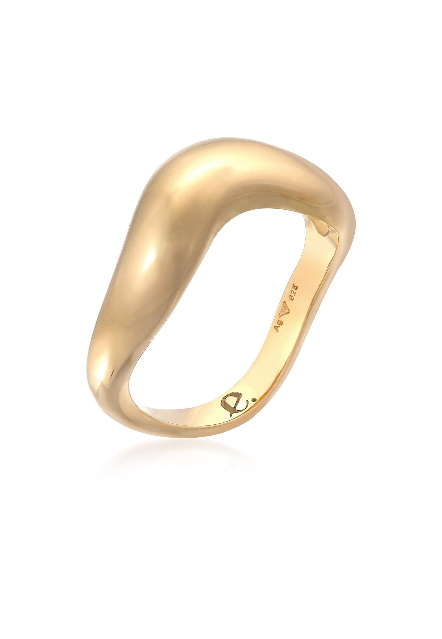 Fingerring Organic Wellen Trend 925 Silber