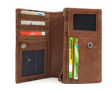 MUSTANG Geldbörse echt Leder Damen Portemonnaie mit RFID Schutz, links öffnend, auch für Linkshänder geeignet