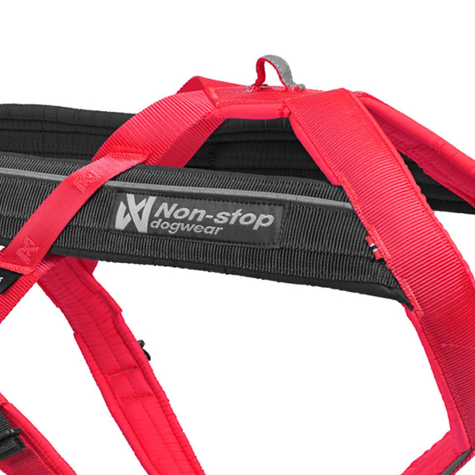 Non-stop dogwear Hunde-Powergeschirr FREEMOTION HARNESS 5.0 black/pink, verstellbares Hundezuggeschirr