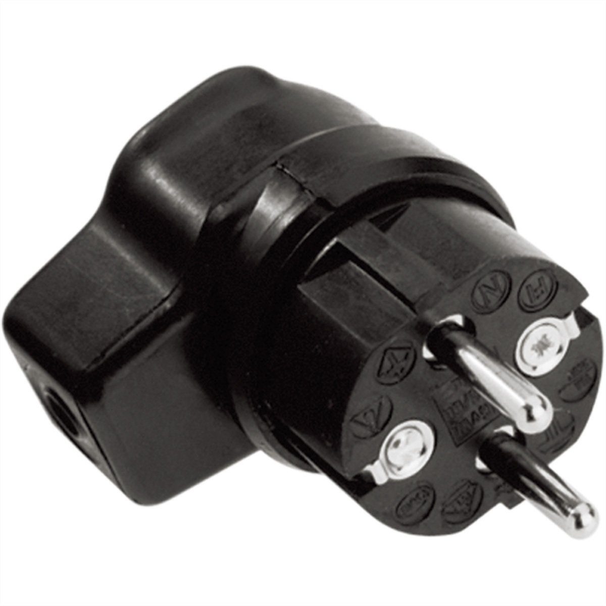 Vollgummi-Winkelstecker Stromadapter