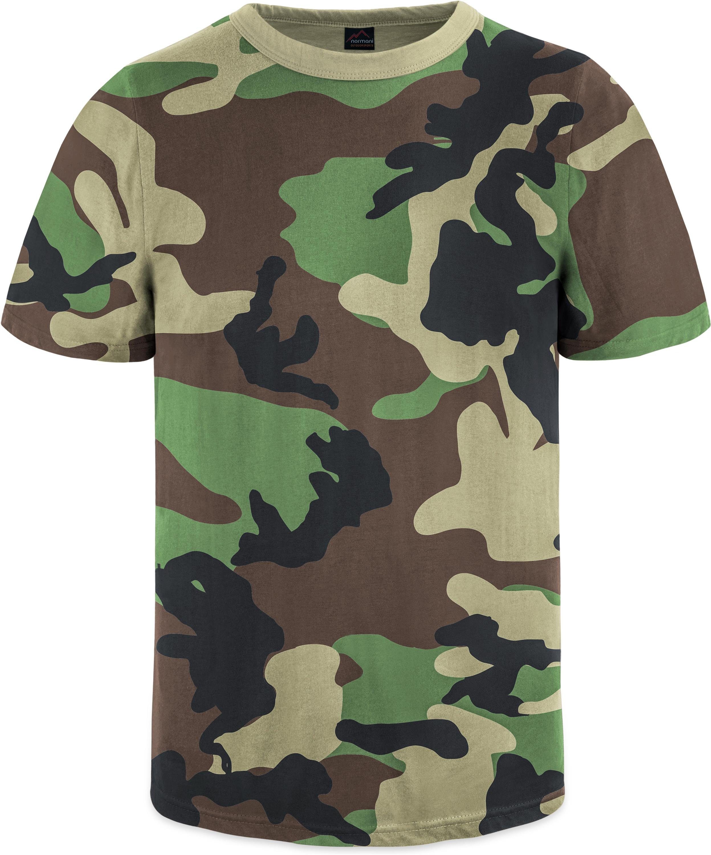 TL Freizeit kurzarm Funktionsshirt Unterhemd Bundeswehr T-Shirt nach T-Shirt Sommer-Shirt Herren Bundeswehr Woodland normani