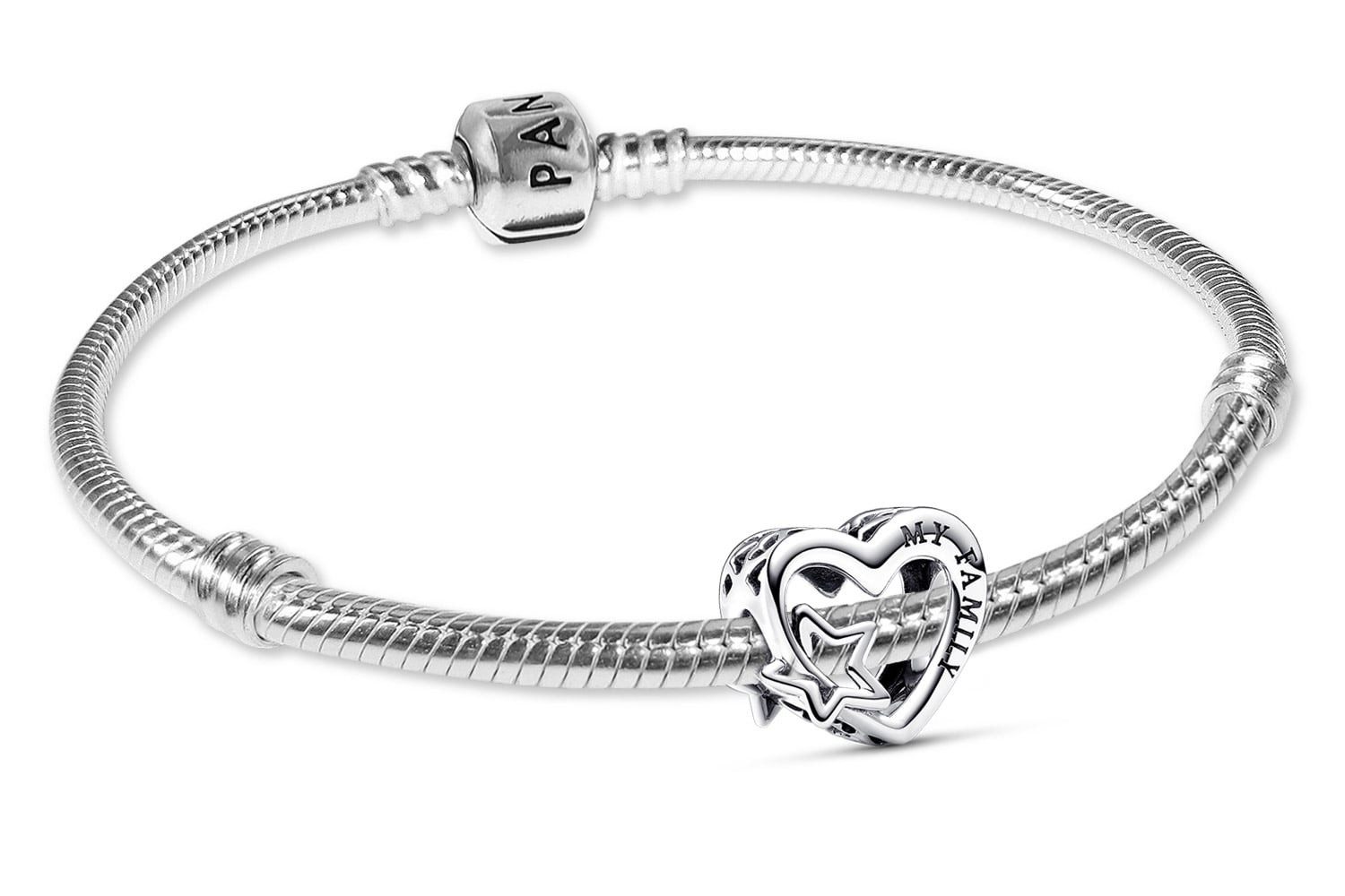 Charm-Armband Starterarmband für Silber Geschenkset Familie & Stern