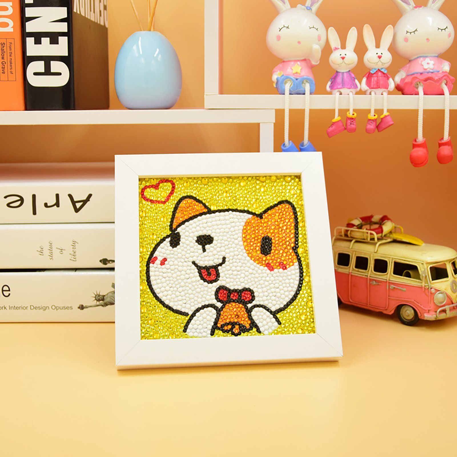 Vivi Idee Gemälde 5D DIY Diamant Painting Set mit Bilderrahmen, SX11 Welpe, günstig online kaufen