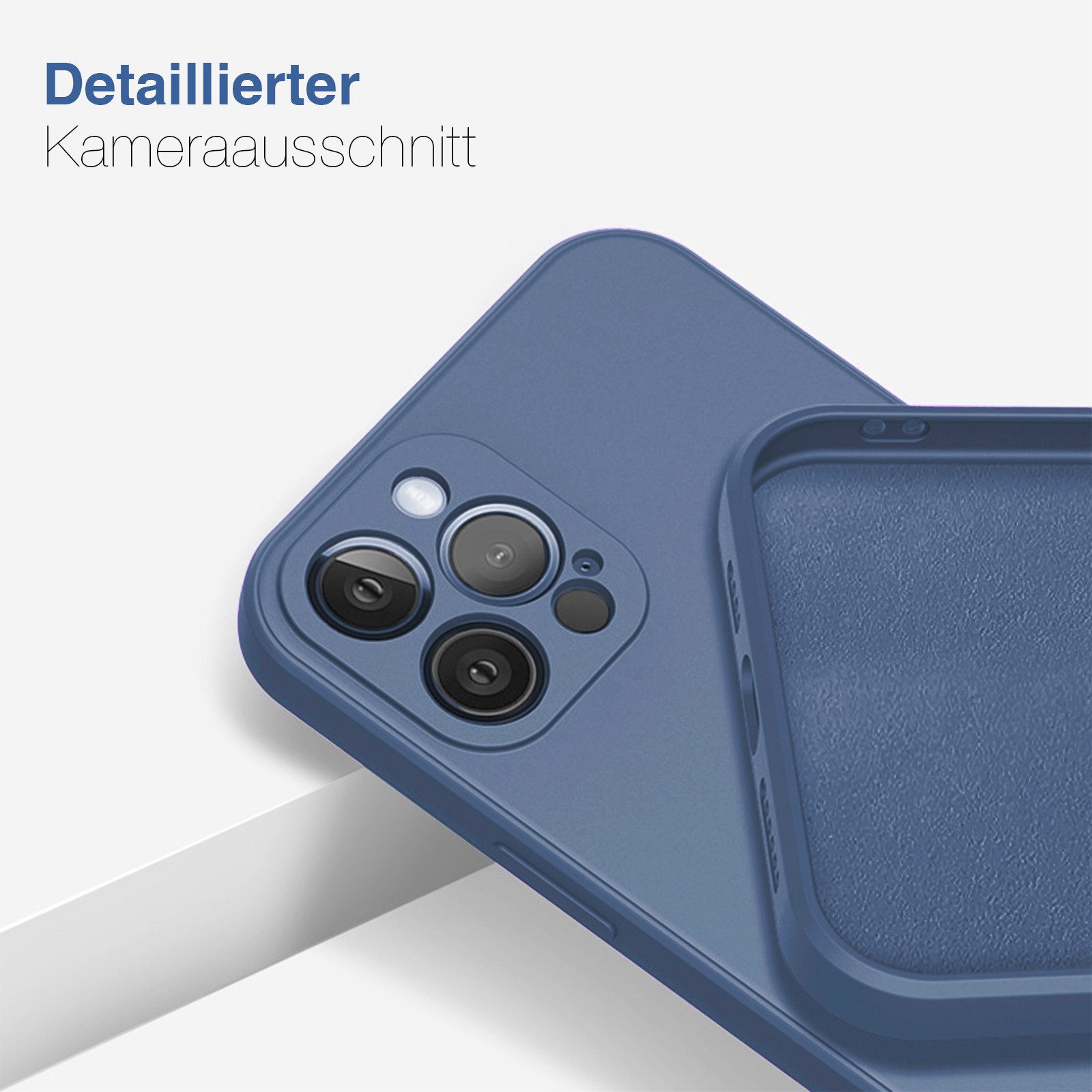 Tec-Expert Handyhülle SoftGrip Cover Hülle für Apple iPhone 13 Pro, Handy Case Bumper integrierter Kameraschutz flexibel