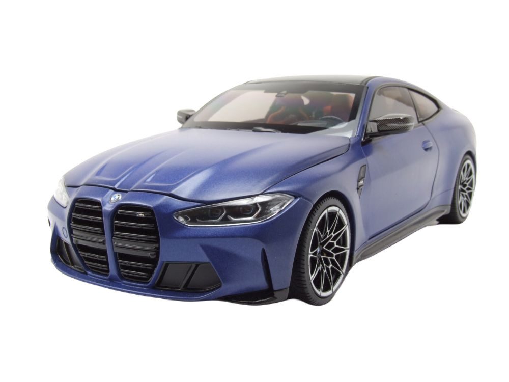 Minichamps Modellauto BMW M4 2020 blau metallic, Maßstab 1:18