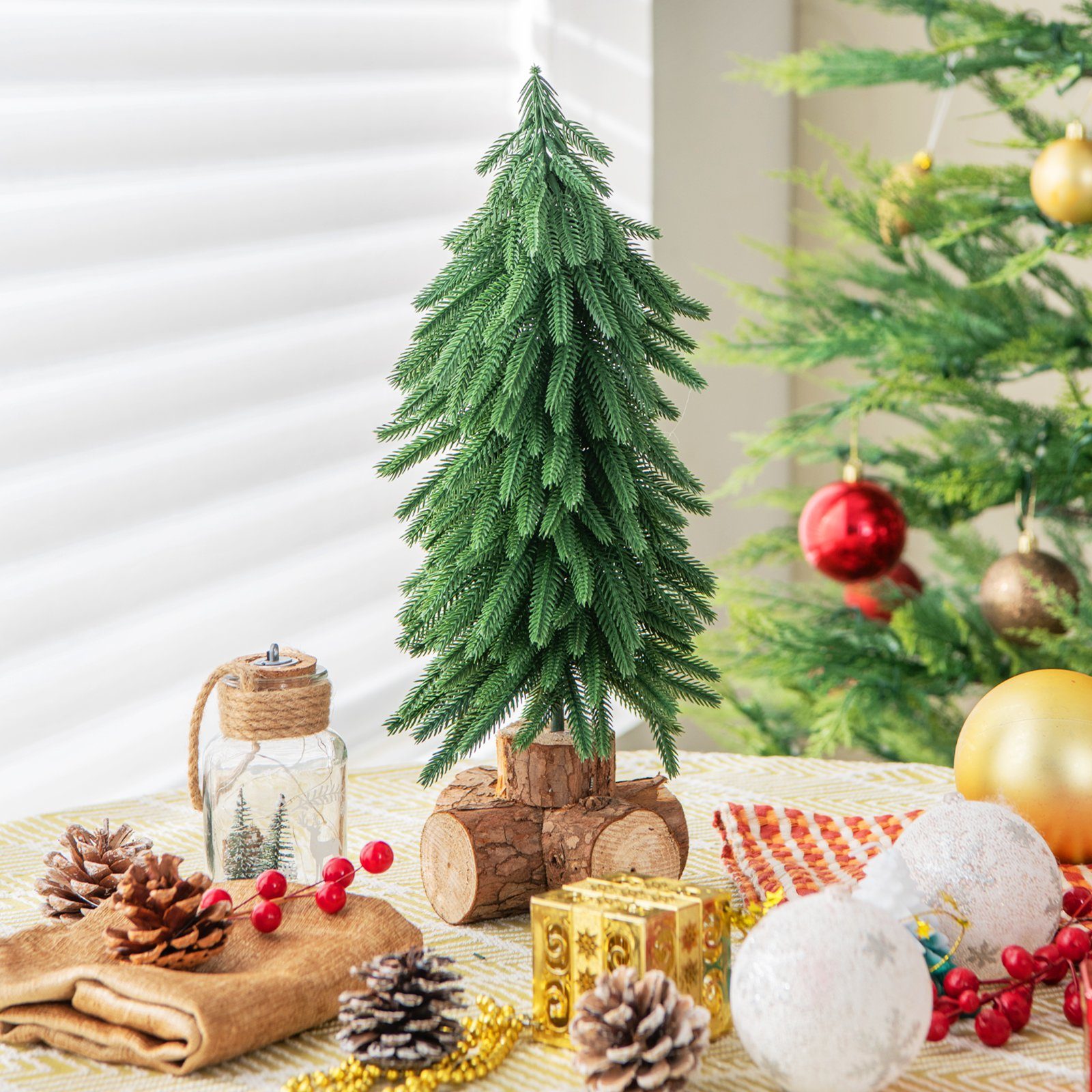 COSTWAY Künstlicher Weihnachtsbaum, 40cm Tisch Weihnachtsbaum mit 200 Zweig günstig online kaufen