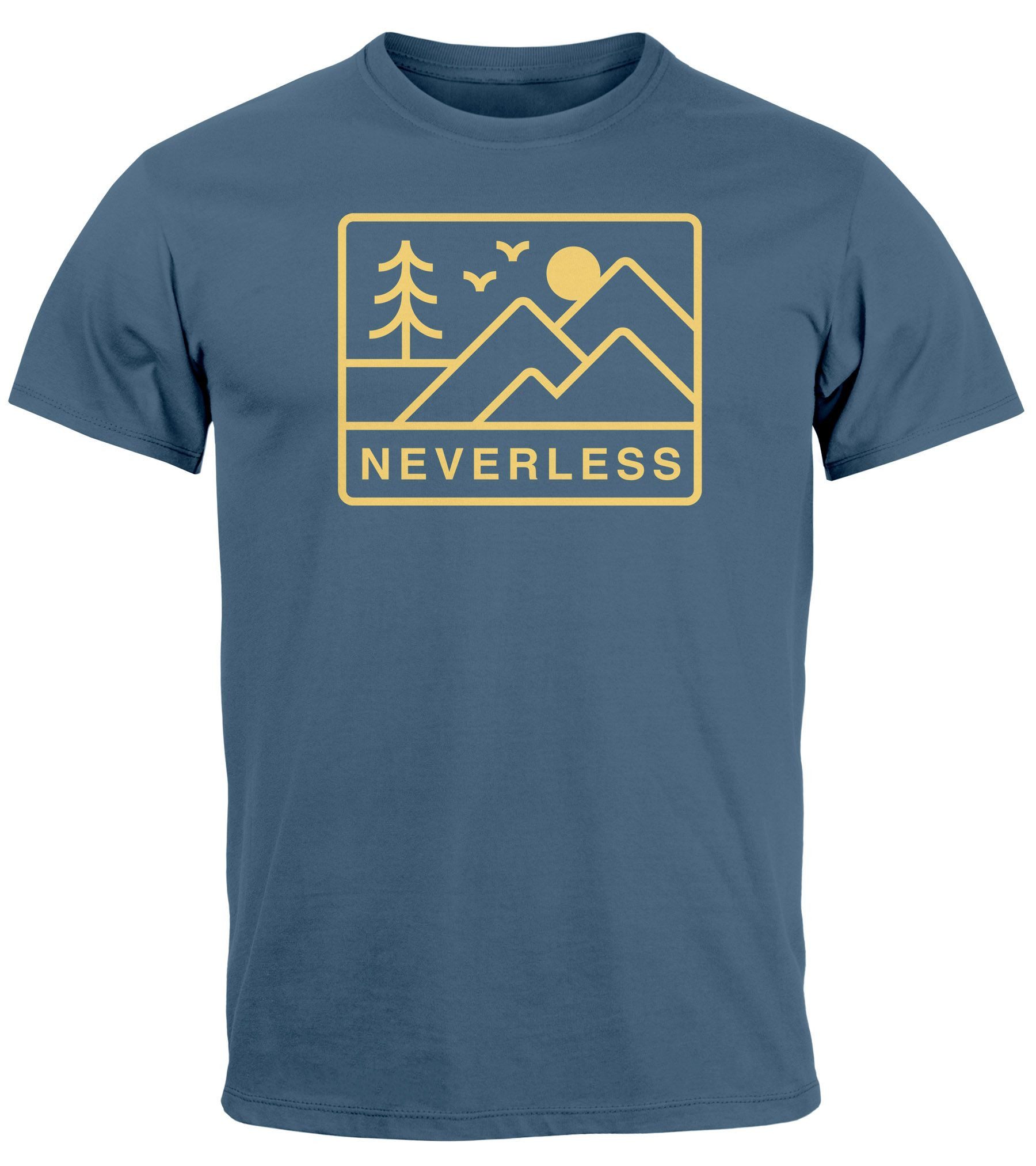 Neverless Print-Shirt Herren T-Shirt Outdoor Grafik günstig online kaufen