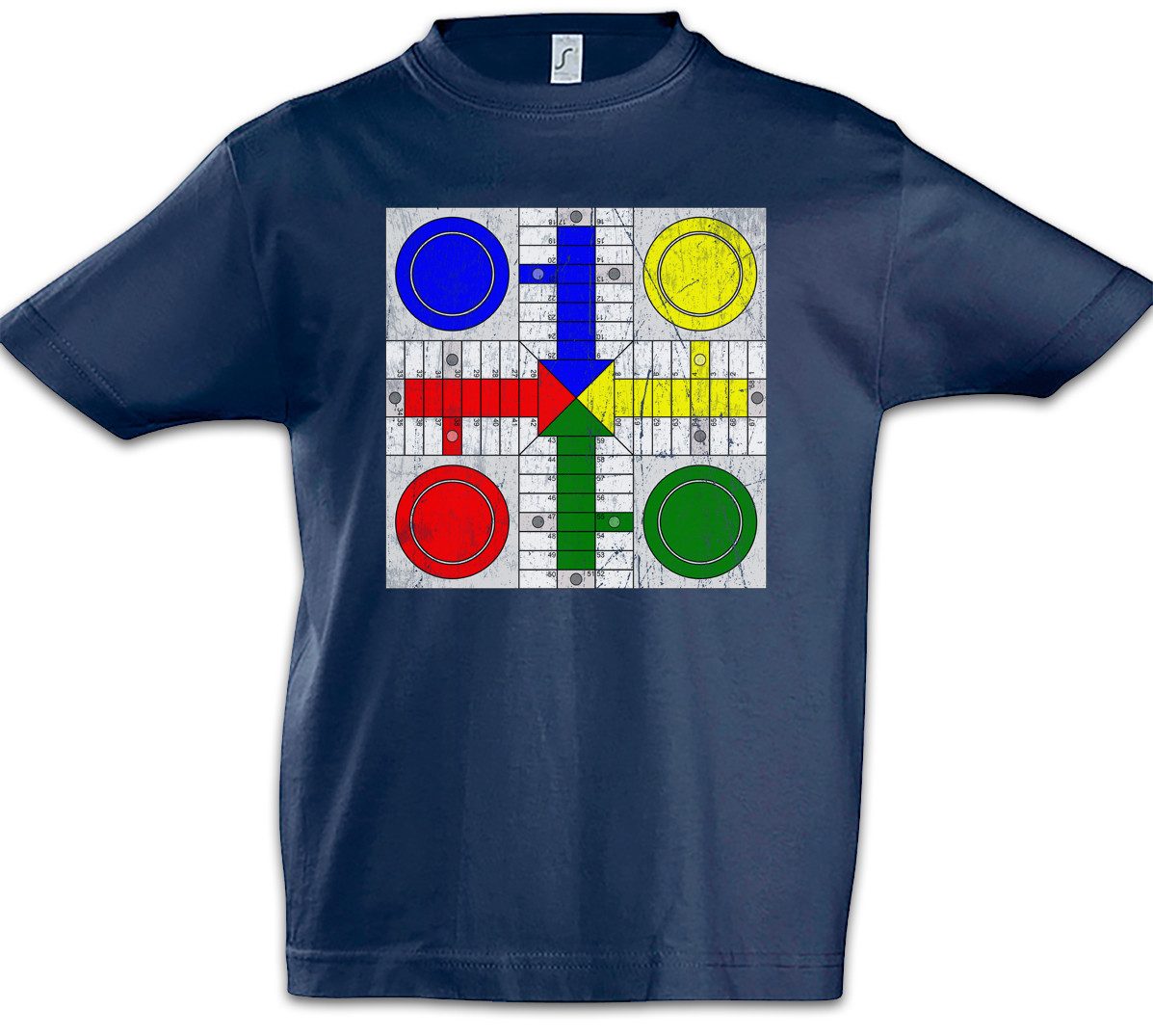 Urban Backwoods Print-Shirt Parcheesi Board Kinder T-Shirt Chessindia Pachisi Spielbrett (1-tlg) Brettspiel Board Game Gamer