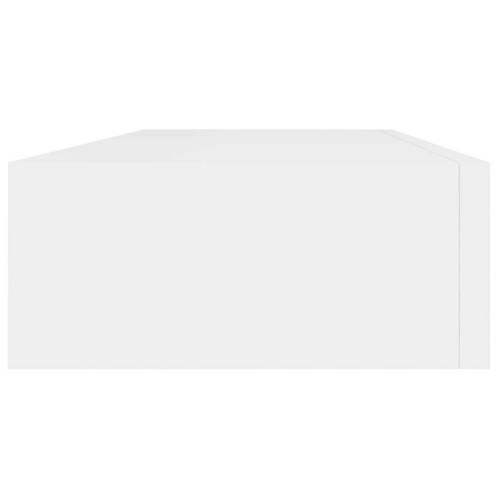 furnicato Wandregal mit 60x23,5x10 Schublade Weiß MDF cm