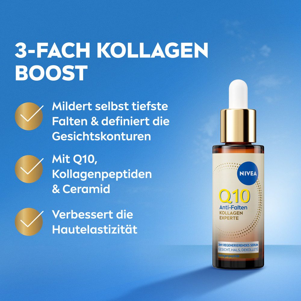 Nivea Gesichtsserum NIVEA Q10 3-in-1 Regenerierendes Serum