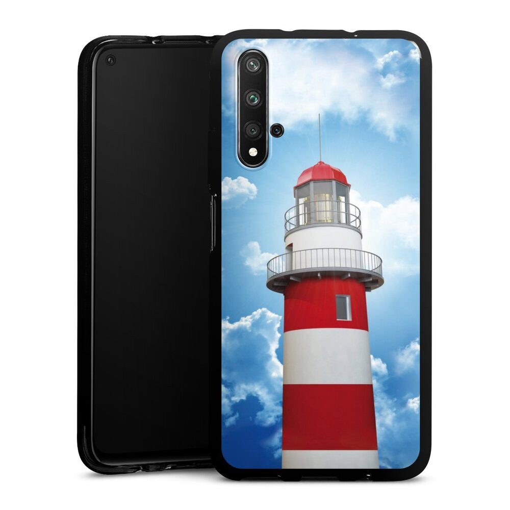 DeinDesign Handyhülle Leuchtturm Wolke Himmel Leuchtturm, Huawei Nova 5T Silikon Hülle Bumper Case Handy Schutzhülle