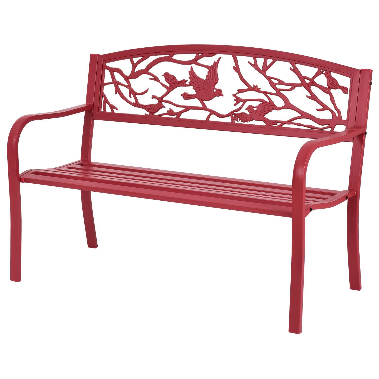 KOMFOTTEU Gartenbank Sitzbank, mit Rückenlehne & Armlehnen, bis zu 280kg