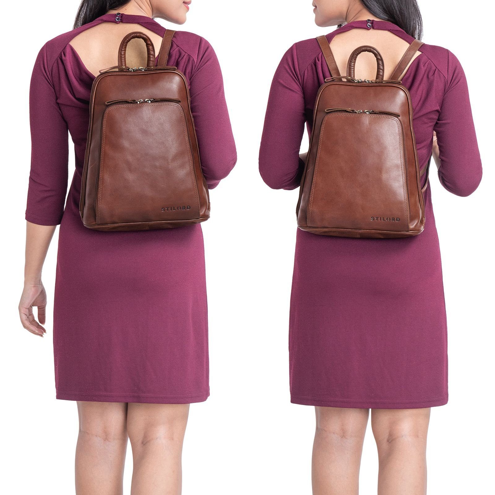 STILORD Cityrucksack "Martha" Lederrucksack Frauen Vintage günstig online kaufen