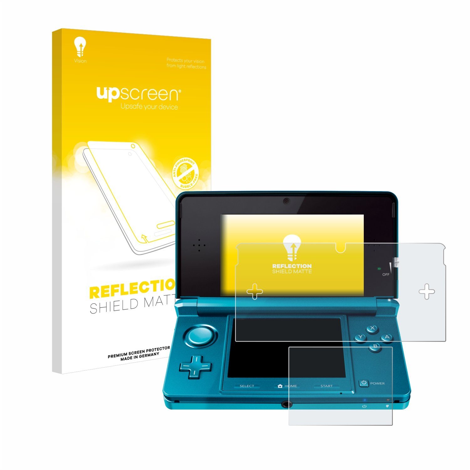 upscreen Schutzfolie für Nintendo 3DS, Displayschutzfolie, Folie matt entspiegelt Anti-Reflex