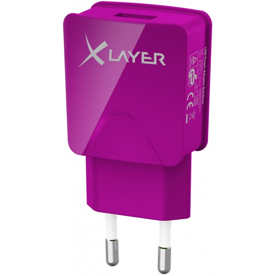 XLAYER XLayer Colour Line USB Netzteil 2.1A violett Ladestation ...