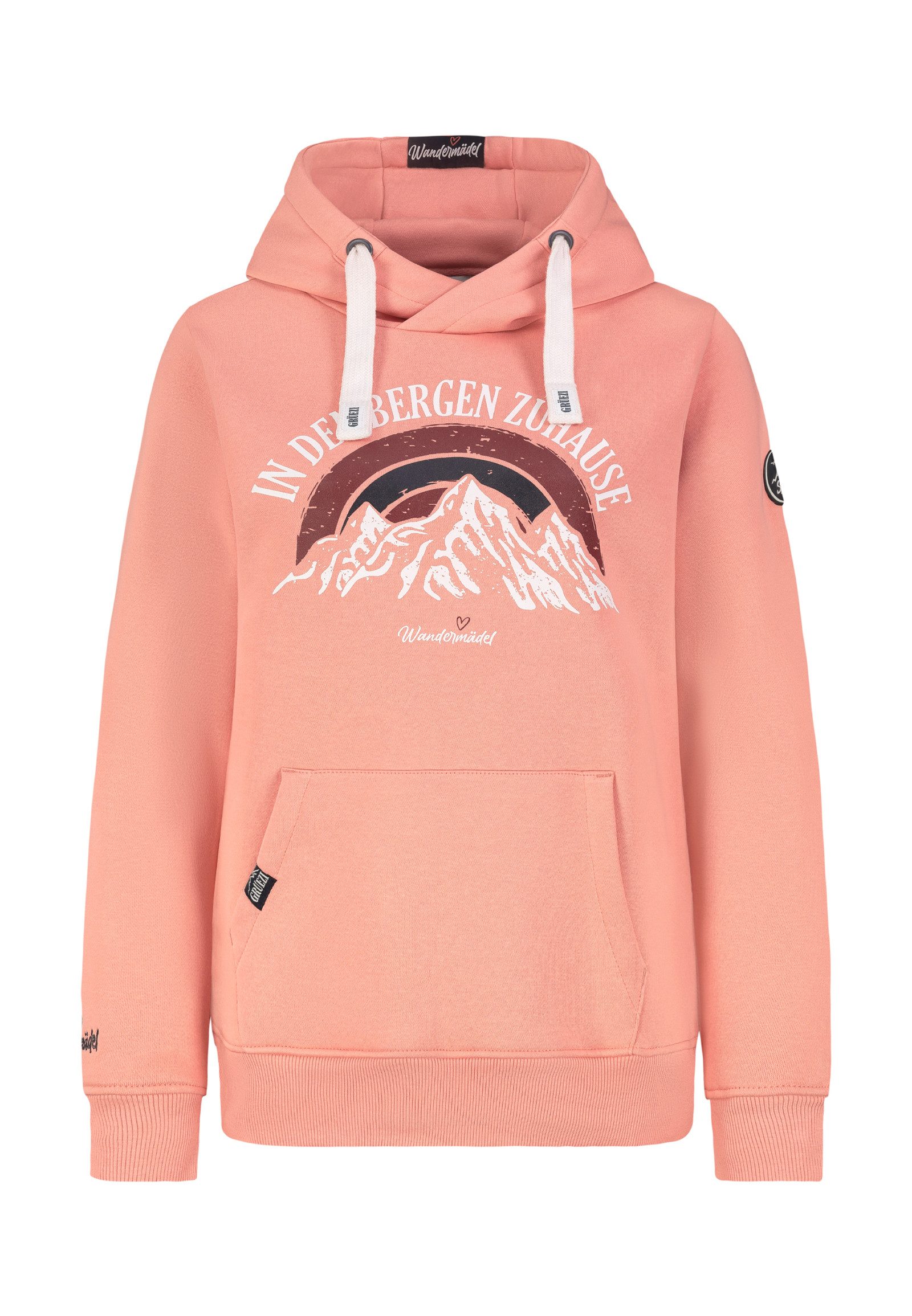 SUBLEVEL Kapuzenpullover Damen Hoodie Kapuzenpullover Bergprint Sweater, Ka günstig online kaufen