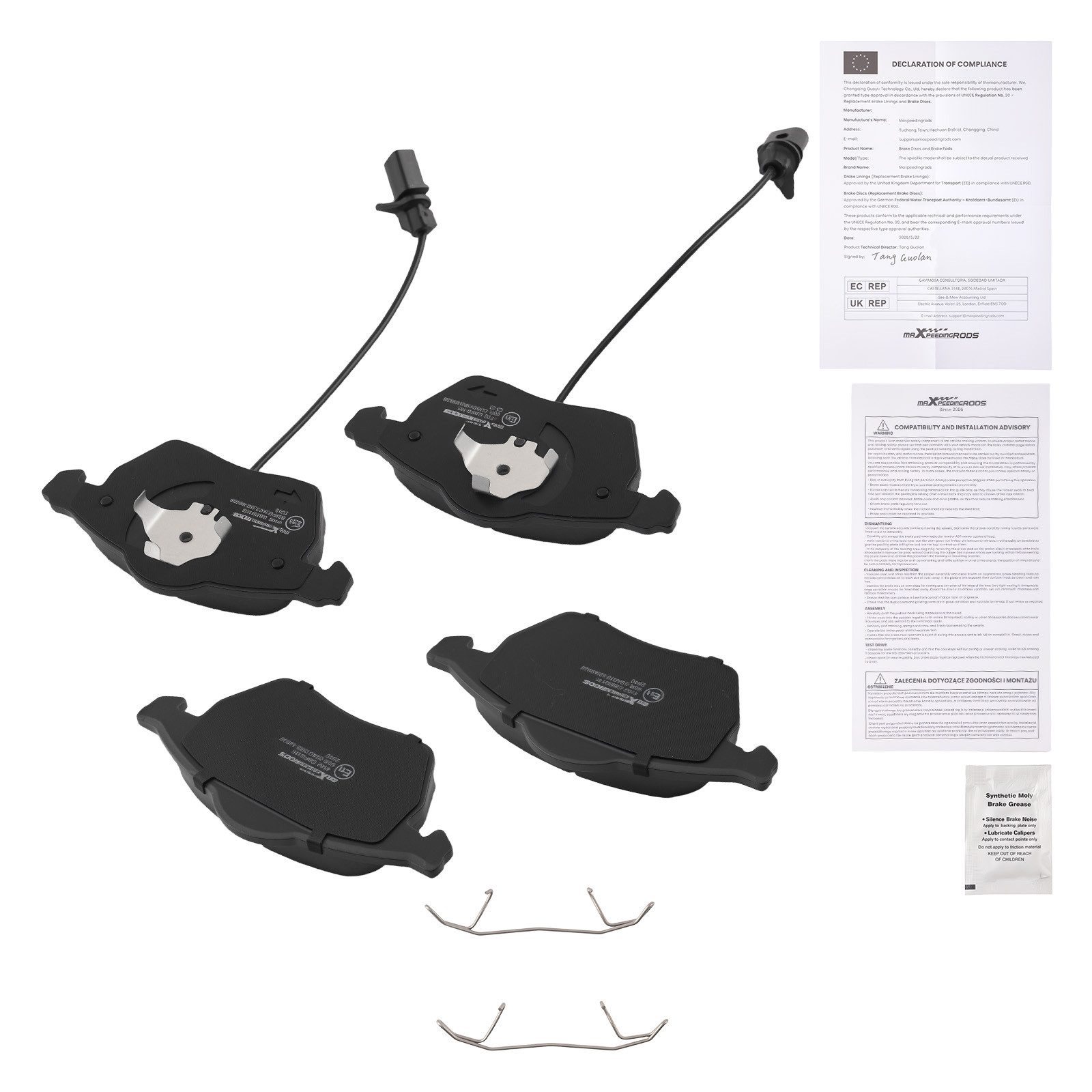 maXpeedingrods Bremsbelag, Bremsbeläge Bremsbelagsatz Vorne For Audi A4 A6 Seat Skoda VW Passat