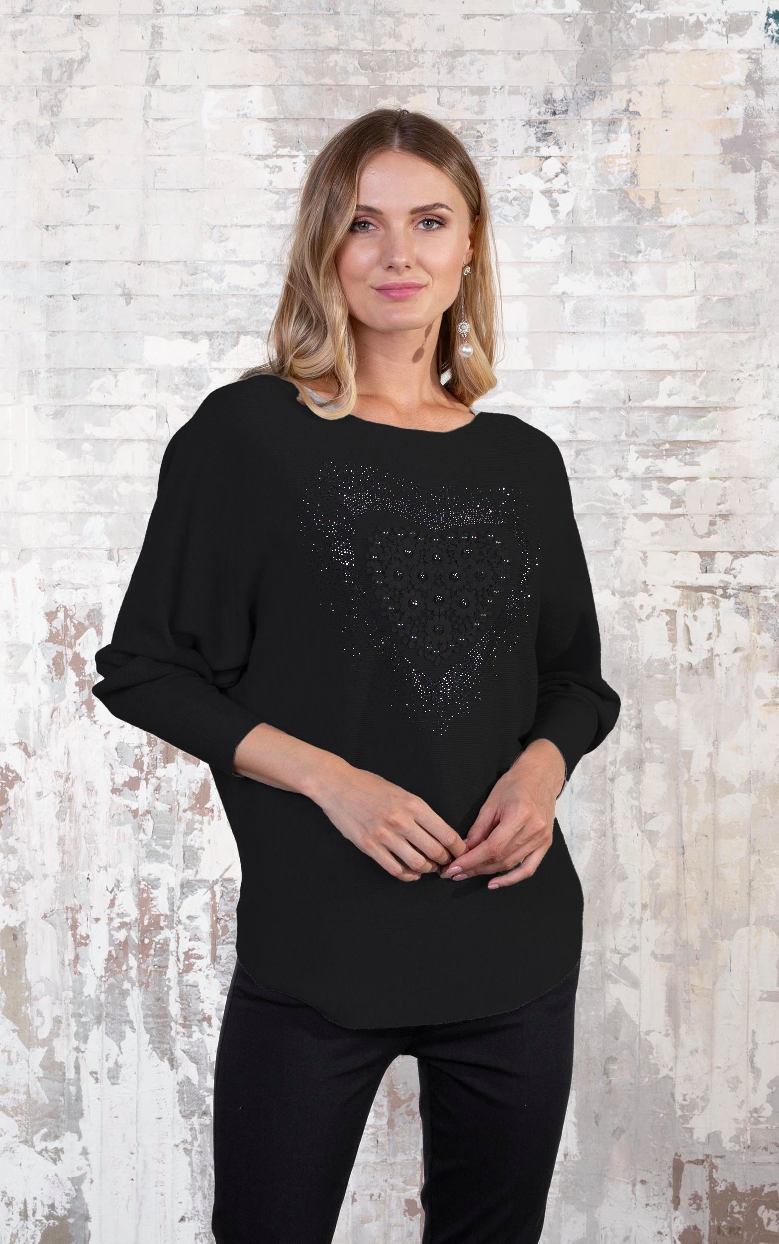 Passioni Cardigan Twinset mit offenem Wasserfall-Cardigan mit Leopardenmust günstig online kaufen