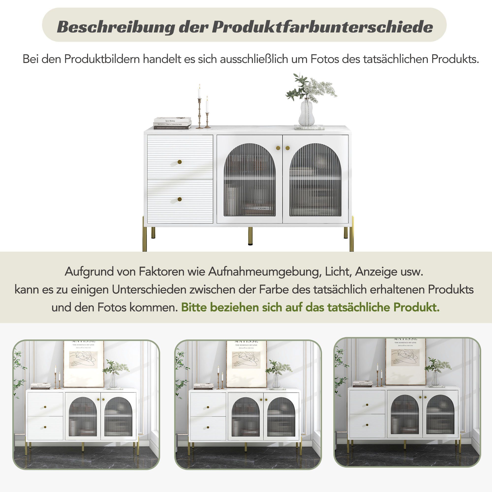 Merax Sideboard mit 2 Schubladen und günstig online kaufen