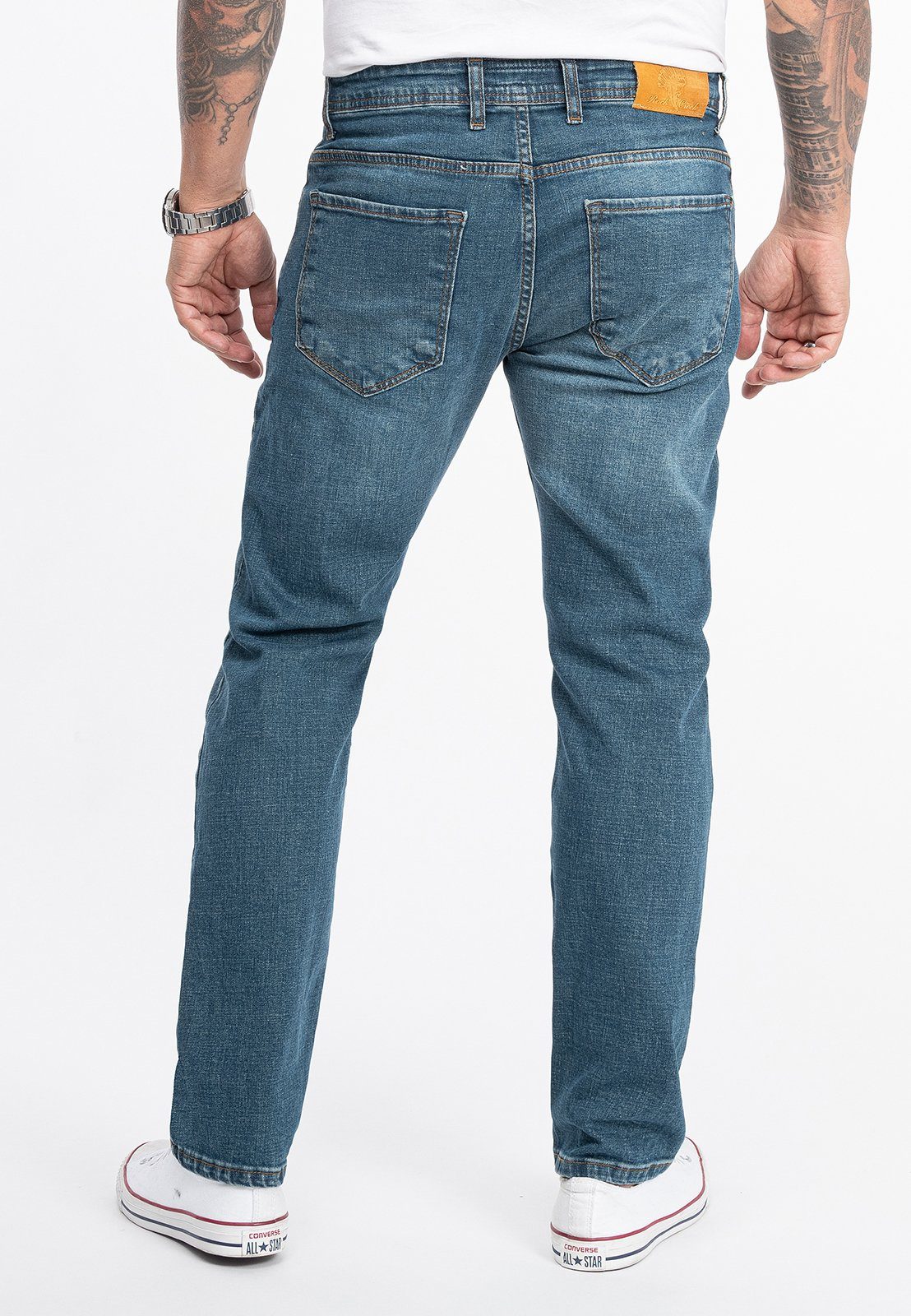 Rock Creek Regular-fit-Jeans Herren Jeans Stonewashed Blau RC-2275
