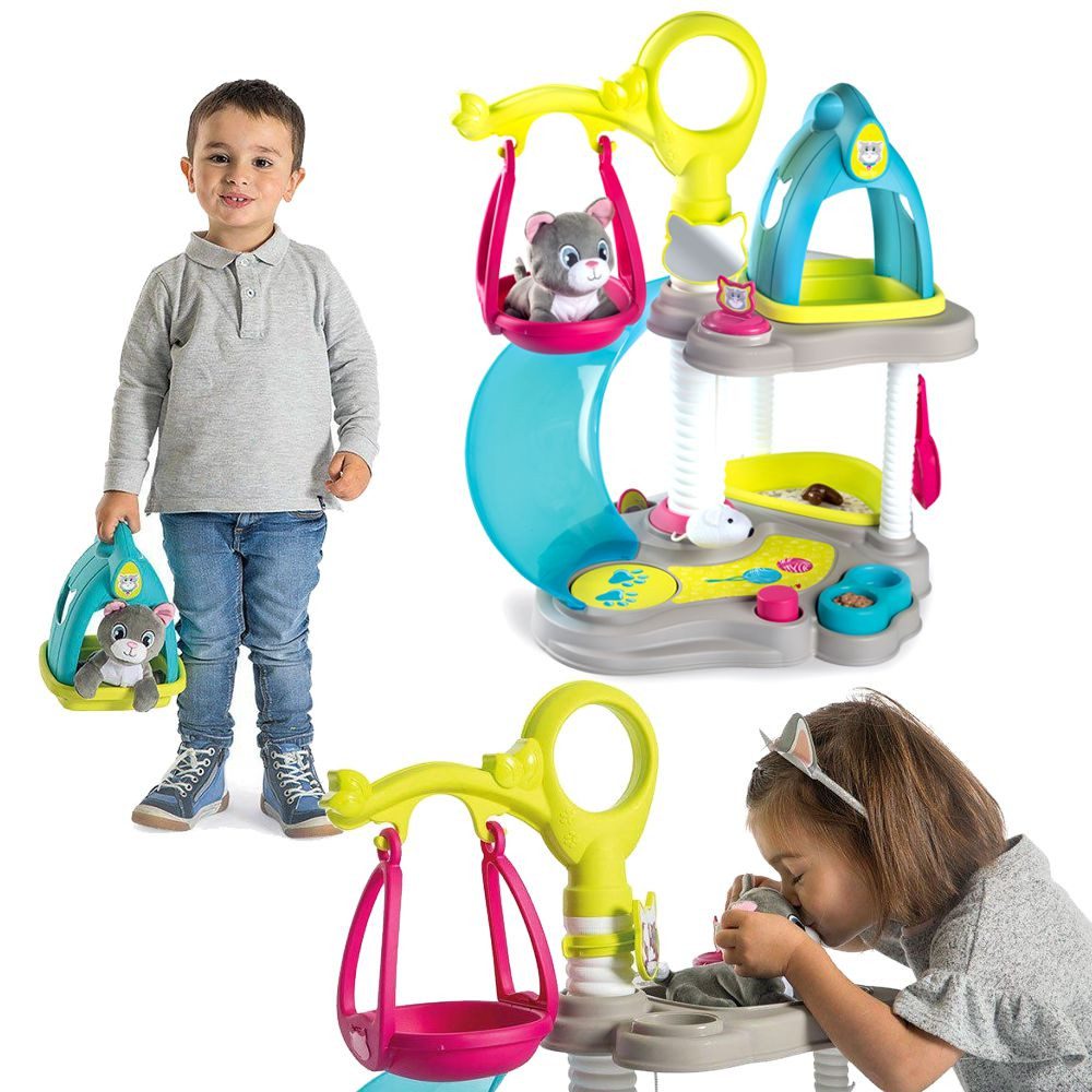 Smoby Plüschfigur Katzenhaus Kratzenspielhaus kuschelweiche Stoffkatze mit günstig online kaufen