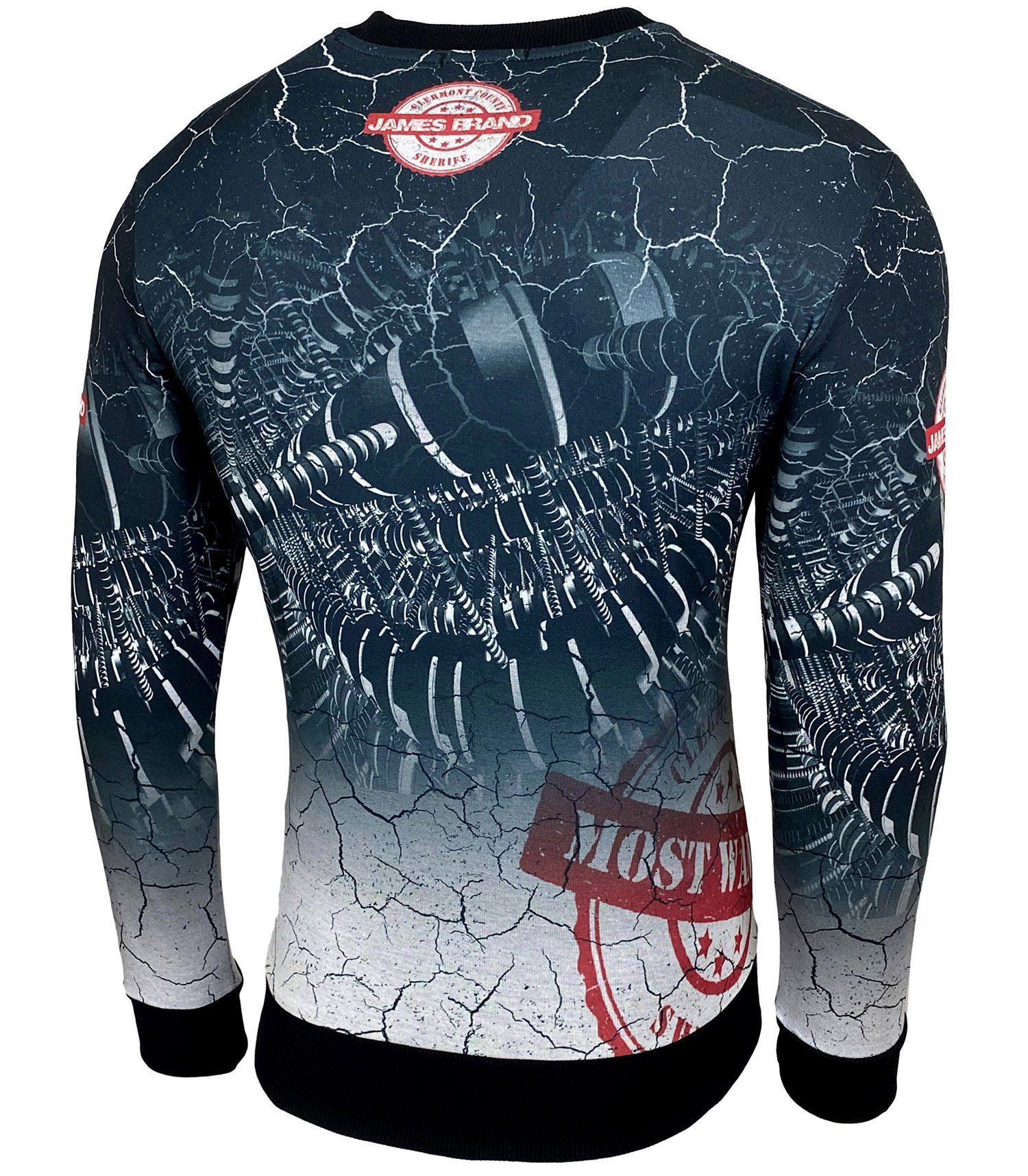 Baxboy Longshirt Rundhalskragen Moderner Langarmshirt Totenkopf günstig online kaufen