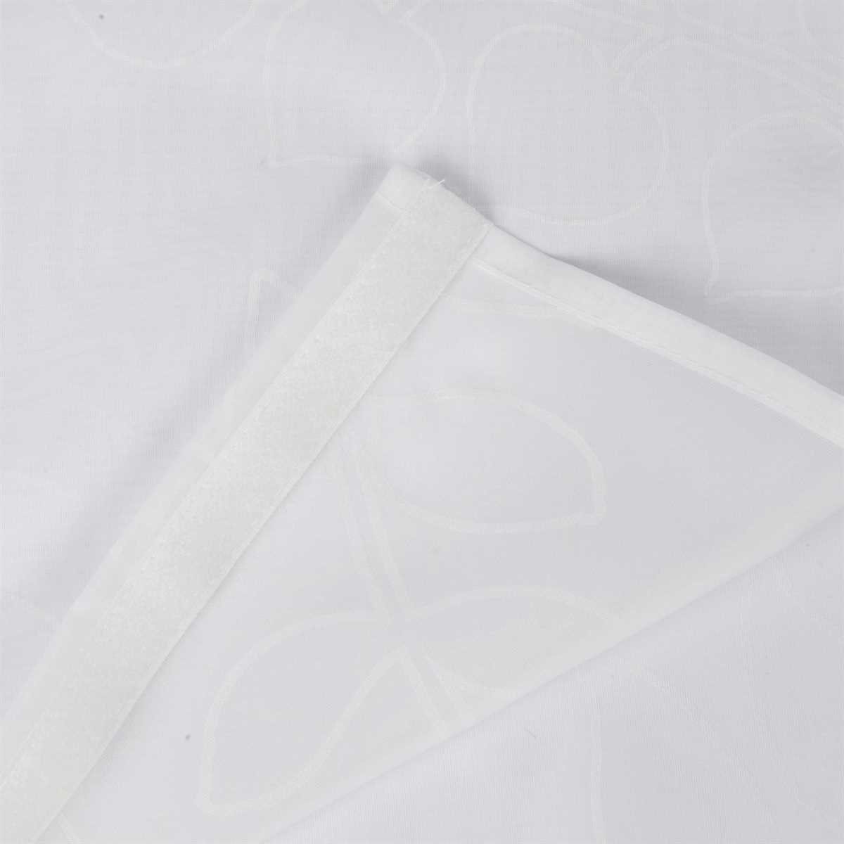Leafs Klettband 2 Vorhang, transparent, (BxL), (3 260cm mit Transparente Grün 60cm Klettband Bestlivings, St), x Schiebegardine