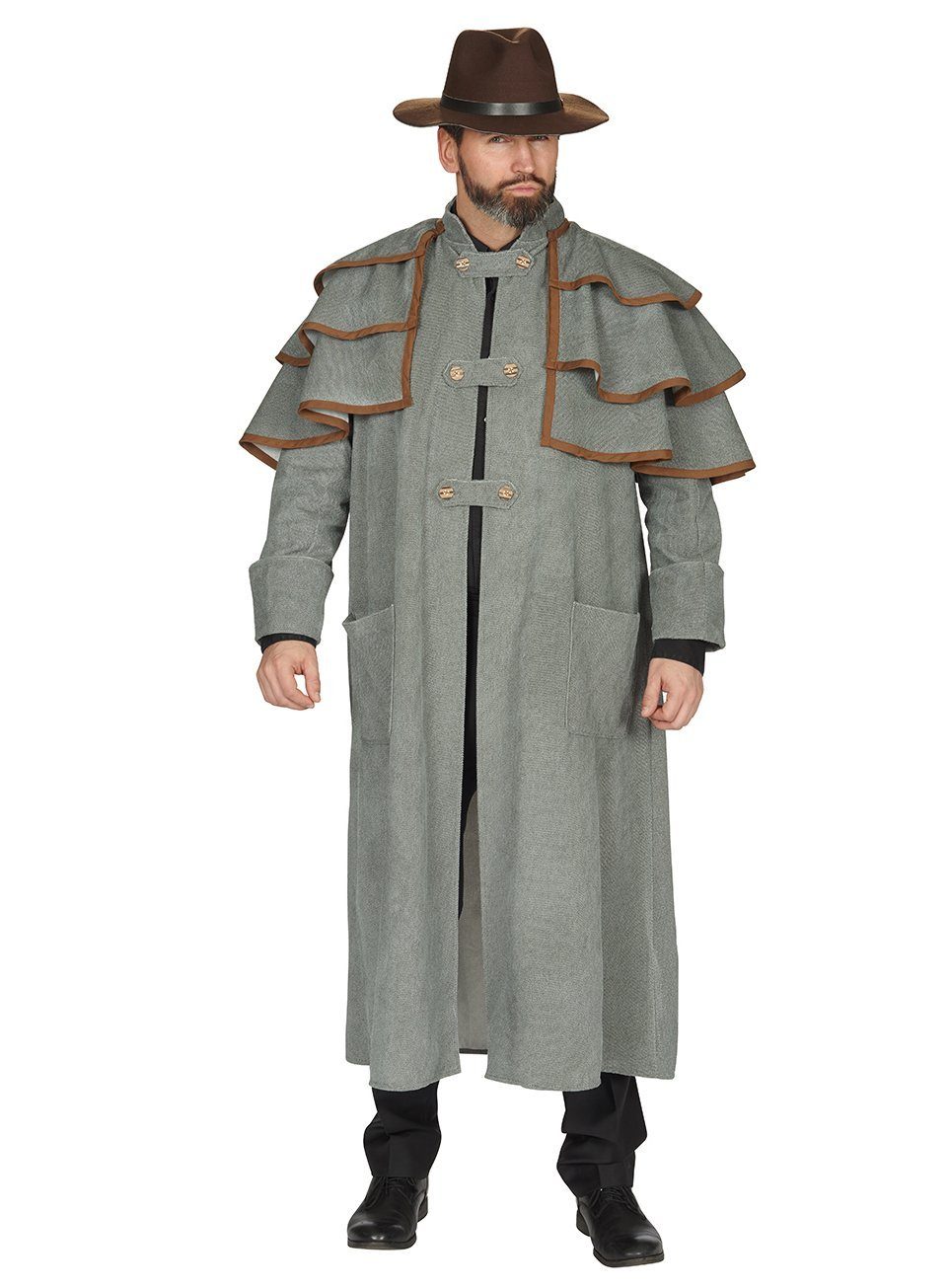 Cowboy-Kostüm Westernmantel Marshal