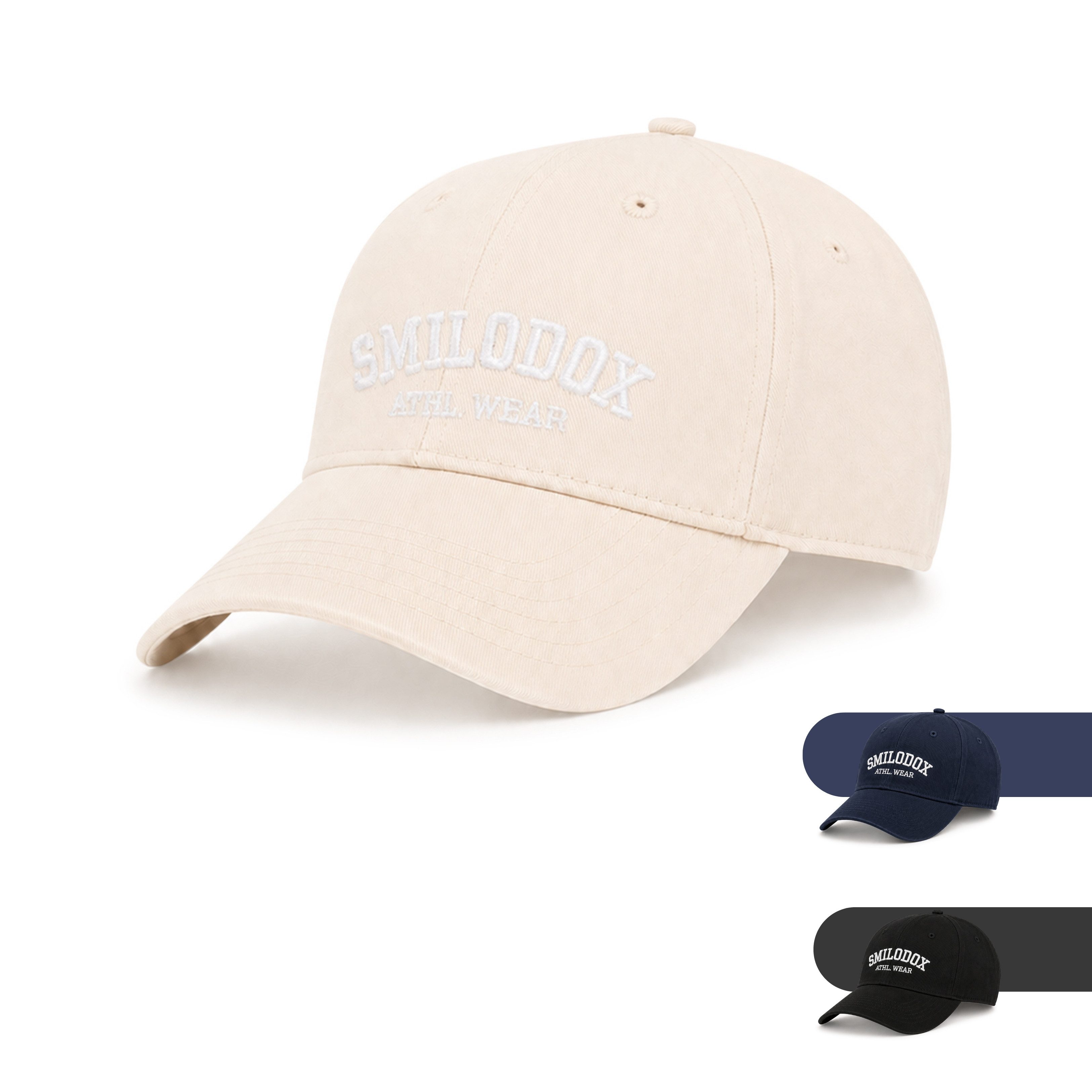 Smilodox Flex Cap Blysera Cap, College Style, Baseball Cap für Sport & Freizeit Front-Stickerei, gebogener Schirm, Metallschließe, verstellbar