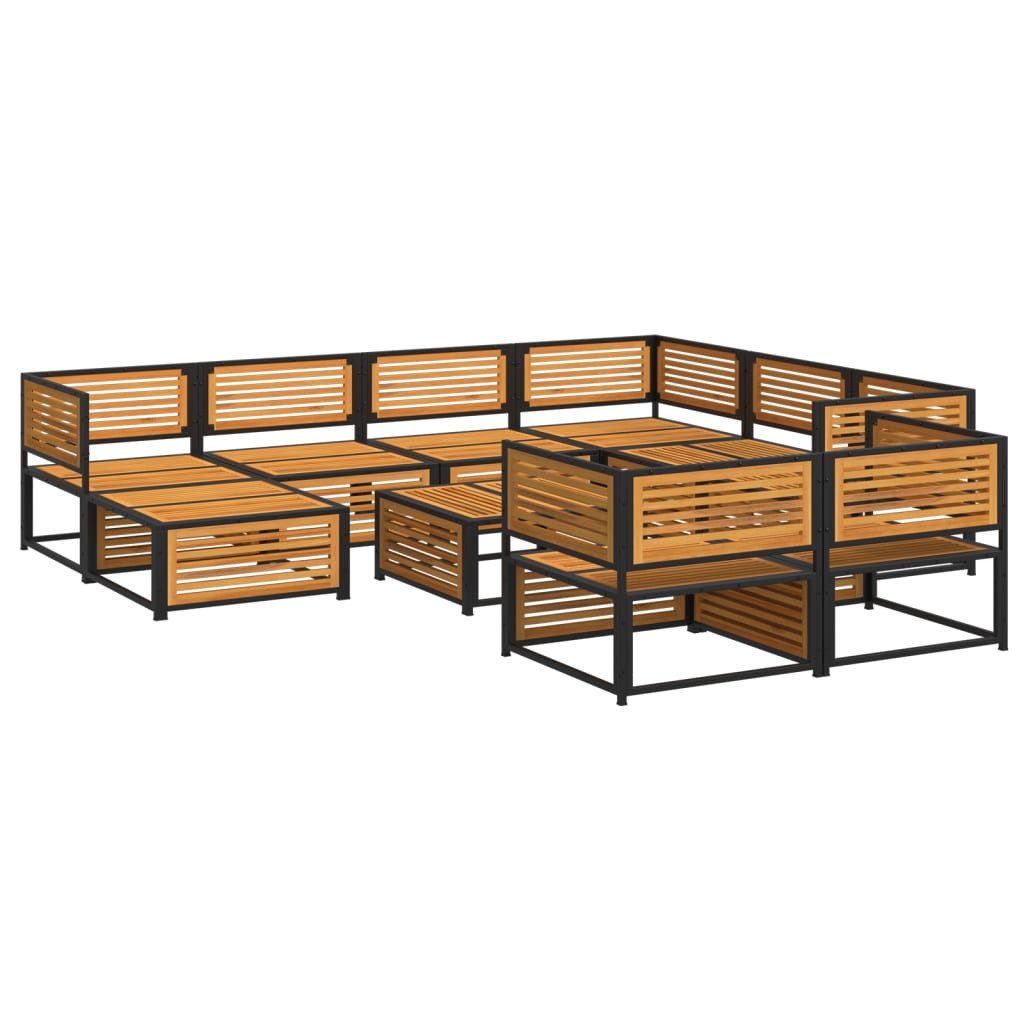 vidaXL Gartenlounge-Set 10-tlg. Garten-Sofagarnitur mit Kissen günstig online kaufen