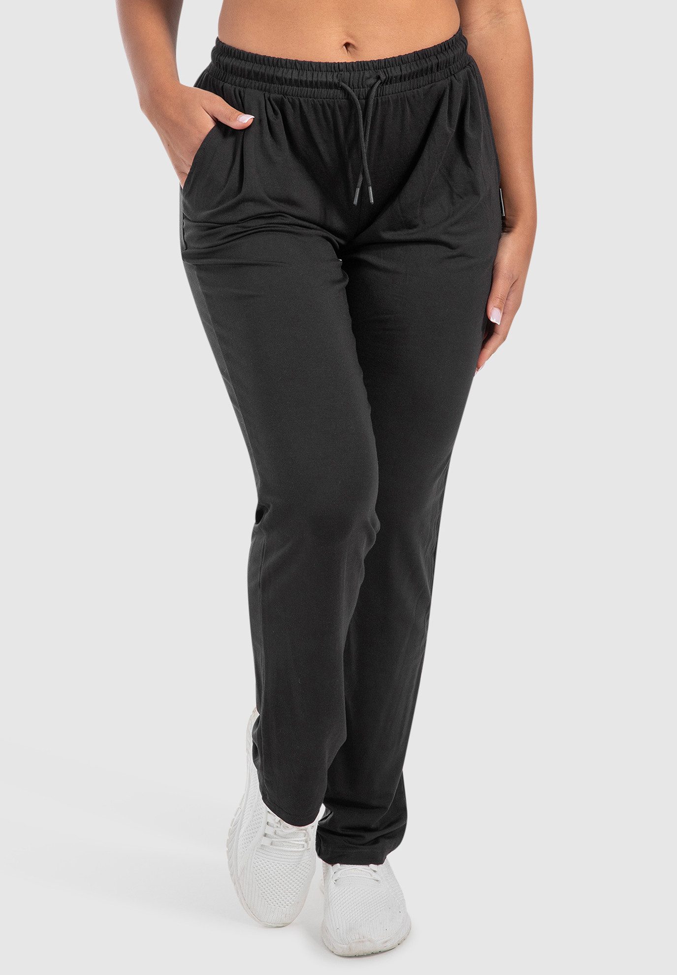 Smilodox Jogginghose Brielle Modal, Lange Hose im Shaped Fit, leichtes Material Sporthose mit Kordelzug & Eingrifftaschen, Sport Freizeit Yoga Pilates