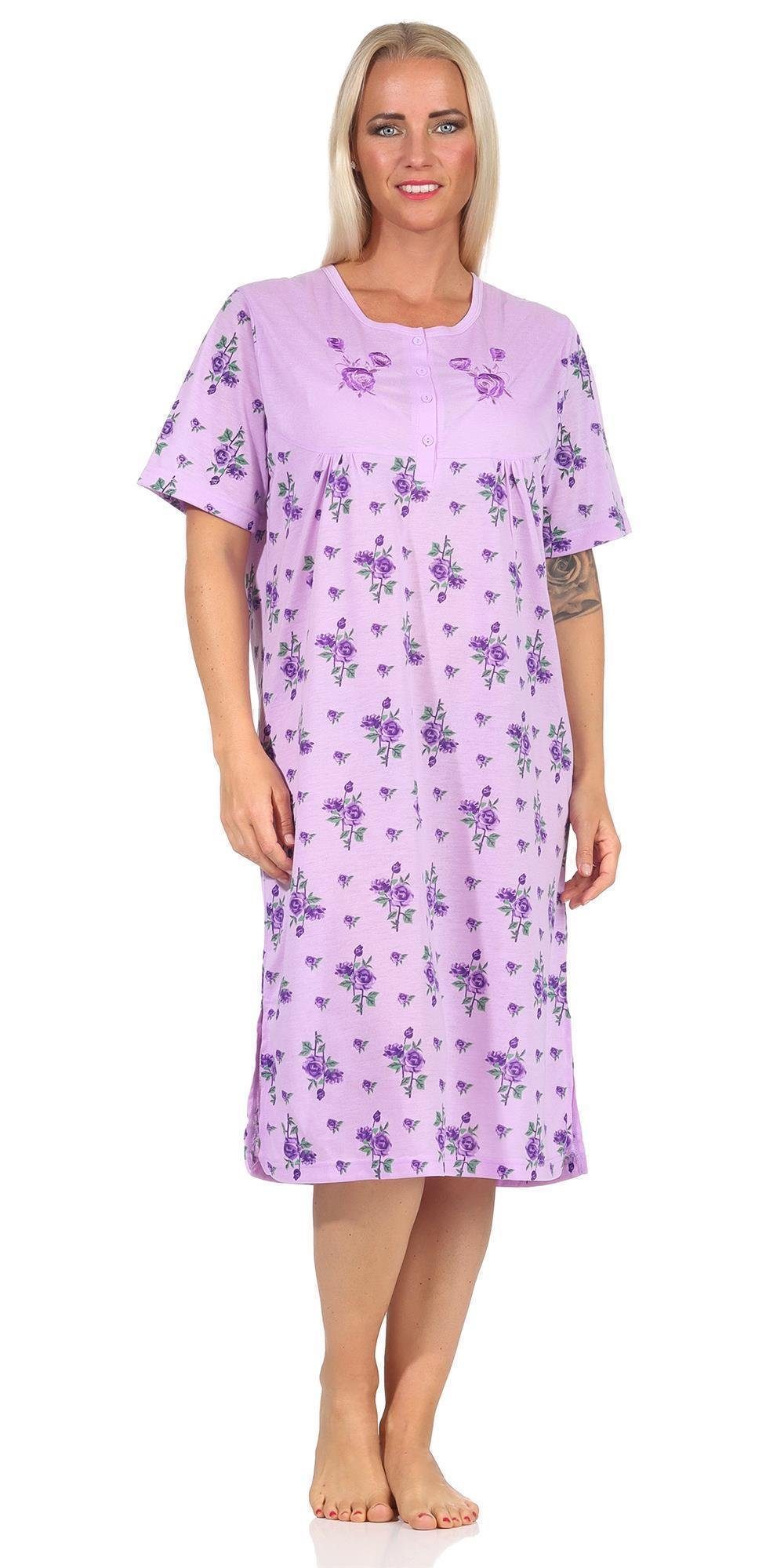 EloModa Nachthemd »Damen Nachthemd Sleepshirt Nachtwäsche Rosen, M L«  (1-tlg) online kaufen | OTTO