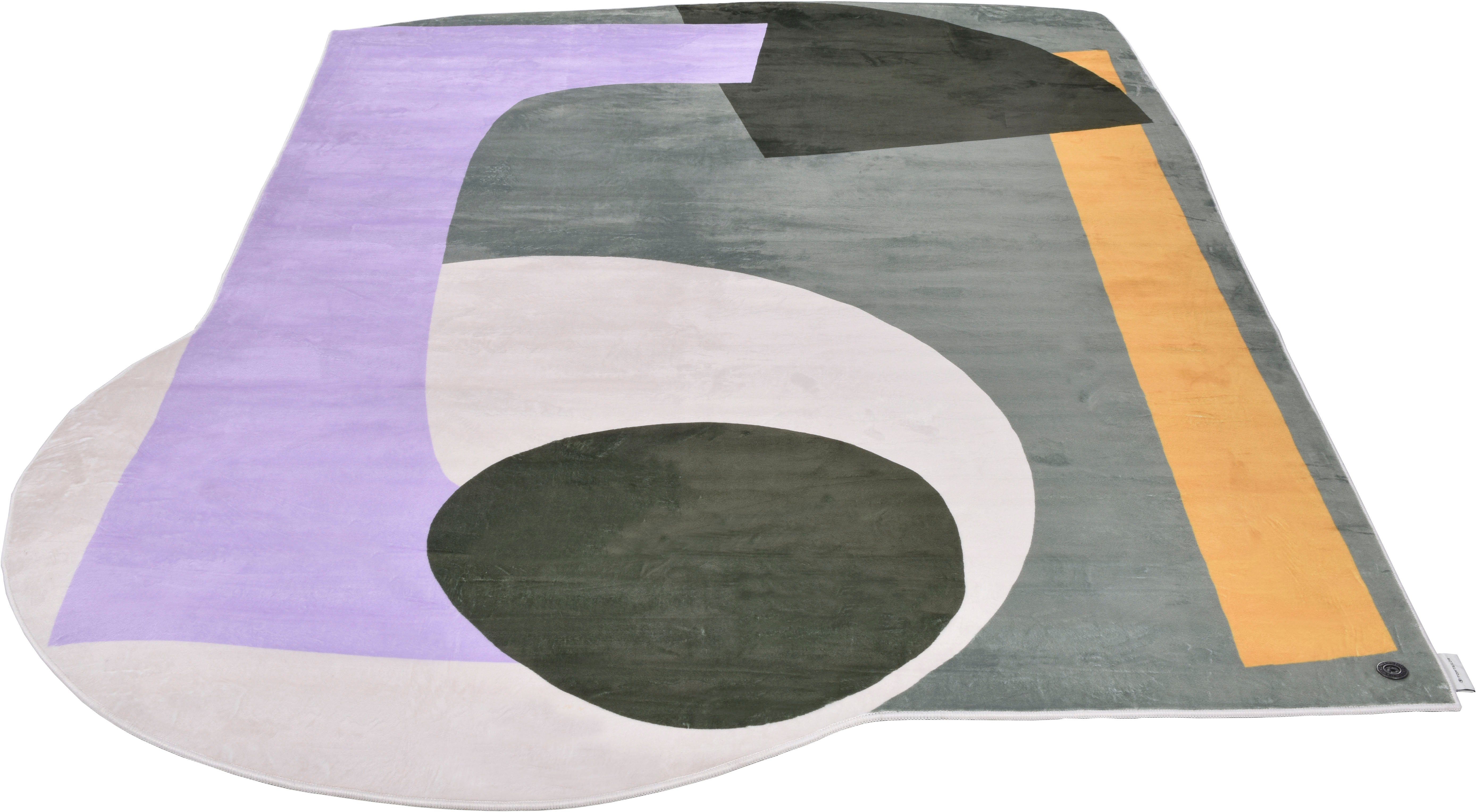 TOM TAILOR HOME Teppich Shapes - EIGHT, Motivform, Höhe: 5 mm, Kurzflor, bedruckt, modernes Design