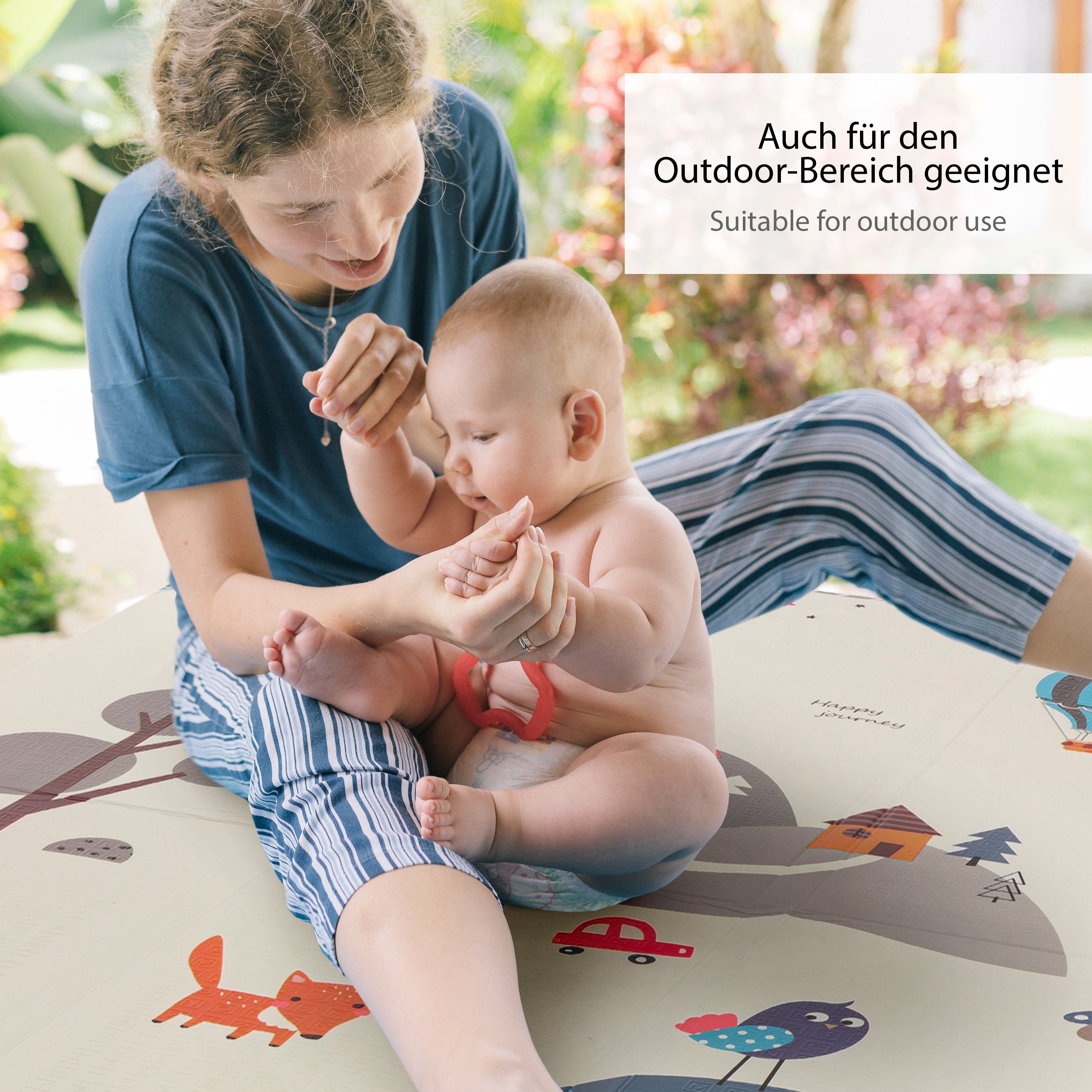 ONVAYA Bodenmatte Spielmatte, Krabbelmatte faltbar, 150x200, 180x200