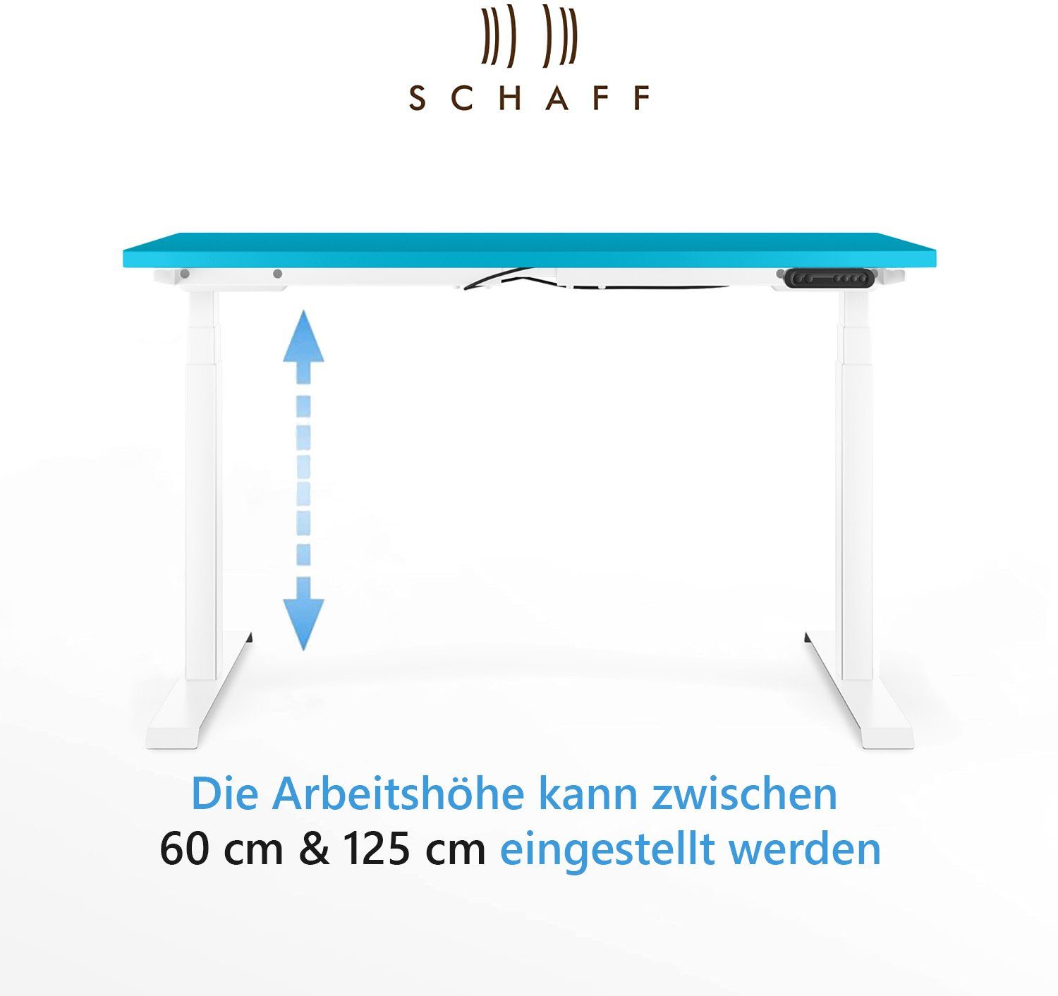 Schaff Schreibtisch REC elektrisch höhenverstellbar, Arbeitstisch - Robust und farbig