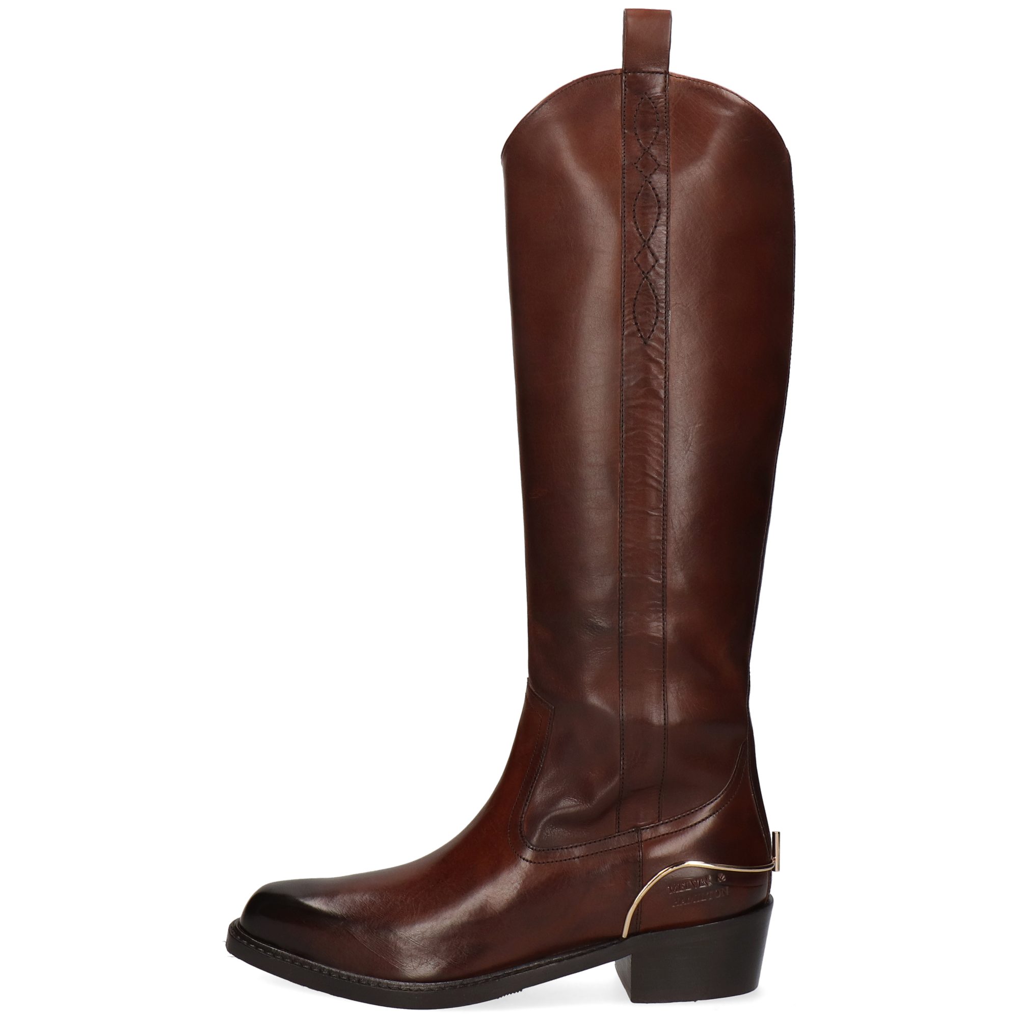 Melvin & Hamilton Rylee 6 Leder-Western Boots für Damen Stiefel Kubanischer Absatz, Echtes Leder, Vegetabile Gerbung